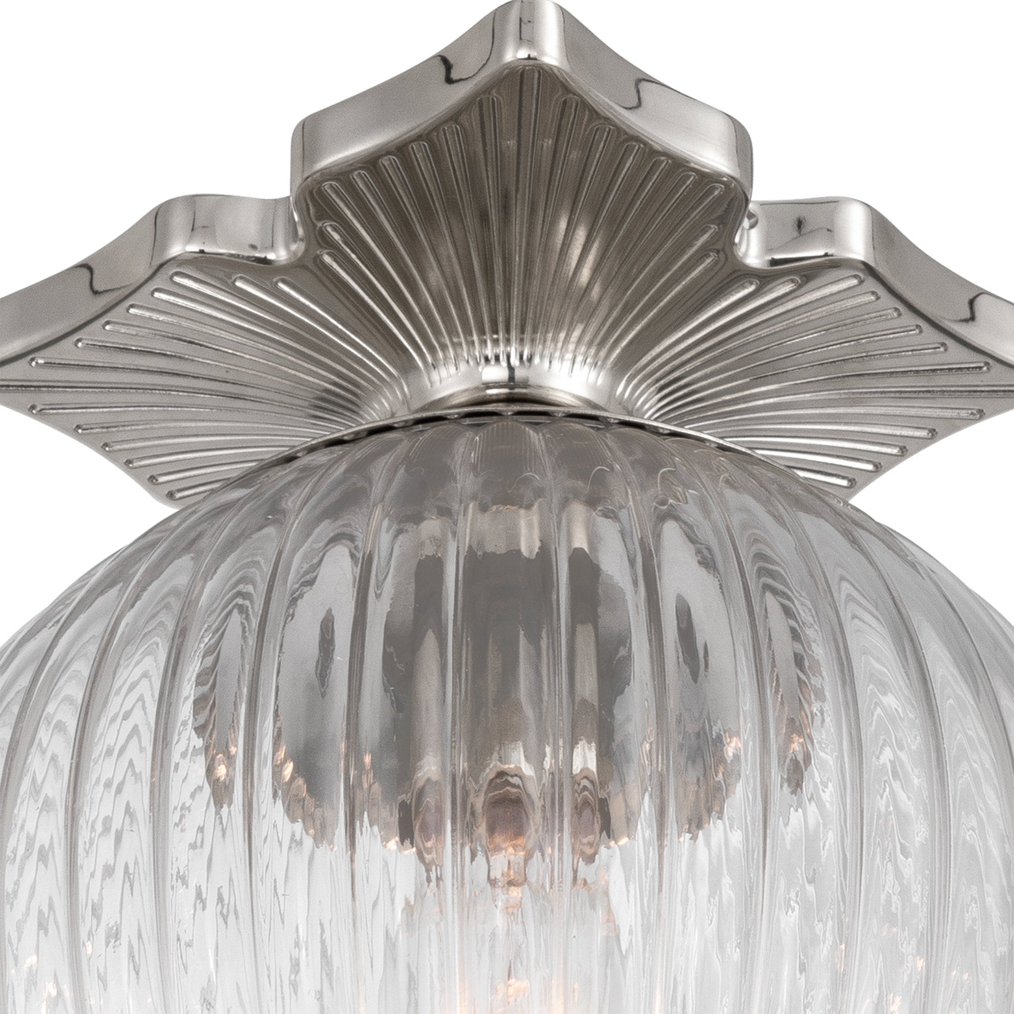 Orly 10'' Polished Nickel Semi Flush Mount Silver 10"W x 12"H x 10"D