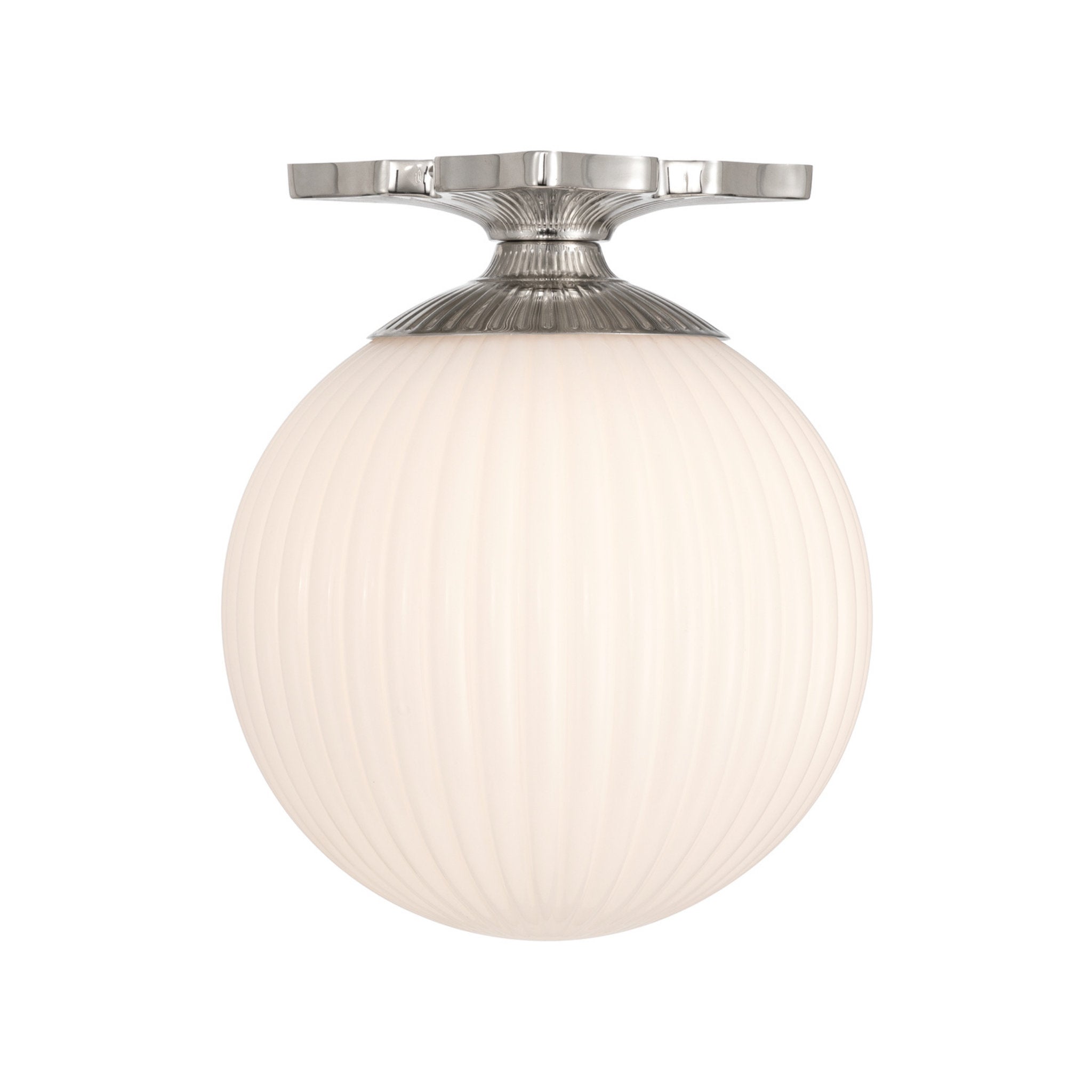Orly 10'' Polished Nickel Semi Flush Mount Silver 10"W x 12"H x 10"D