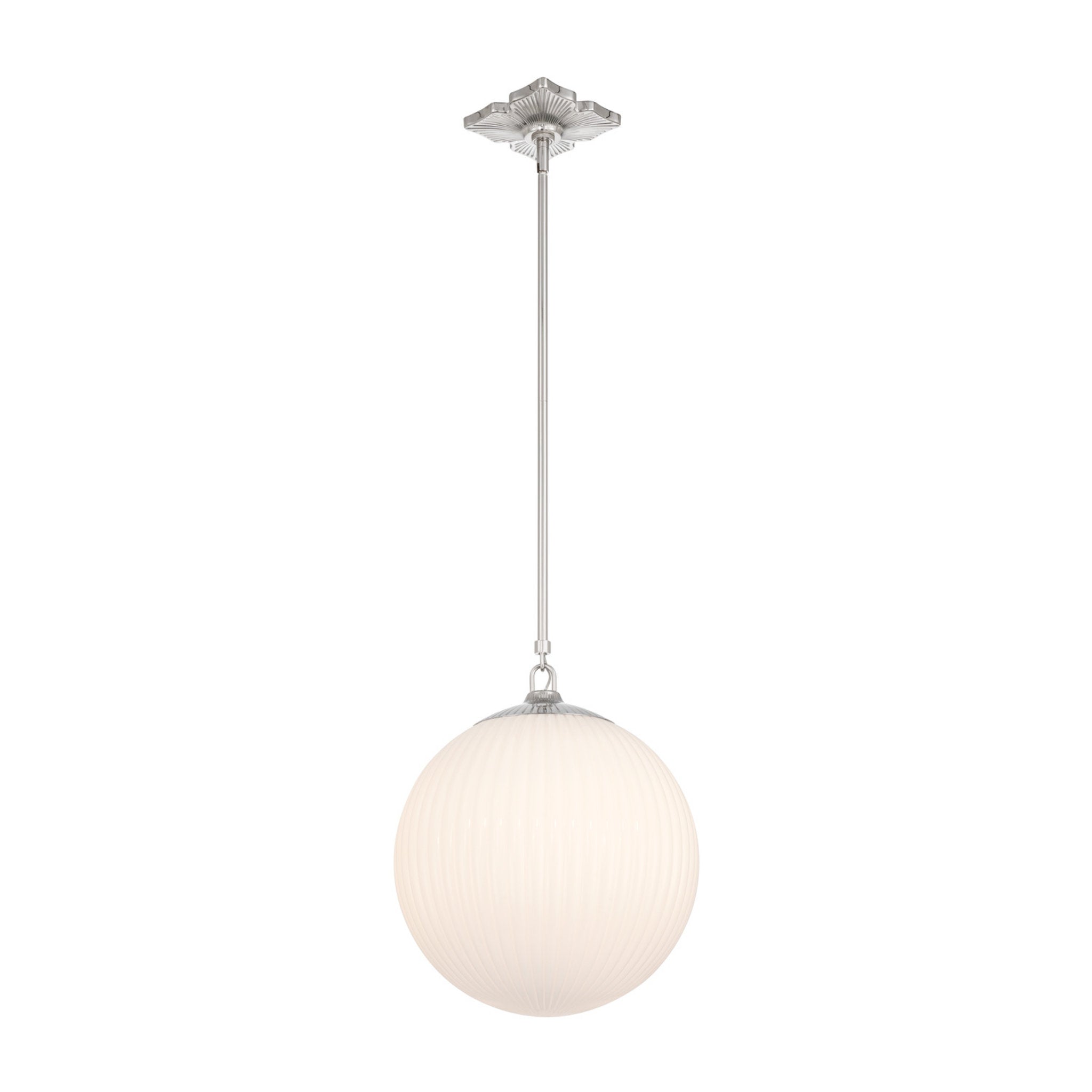 Orly 14'' Polished Nickel Pendant Silver 14"W x 17"H x 14"D