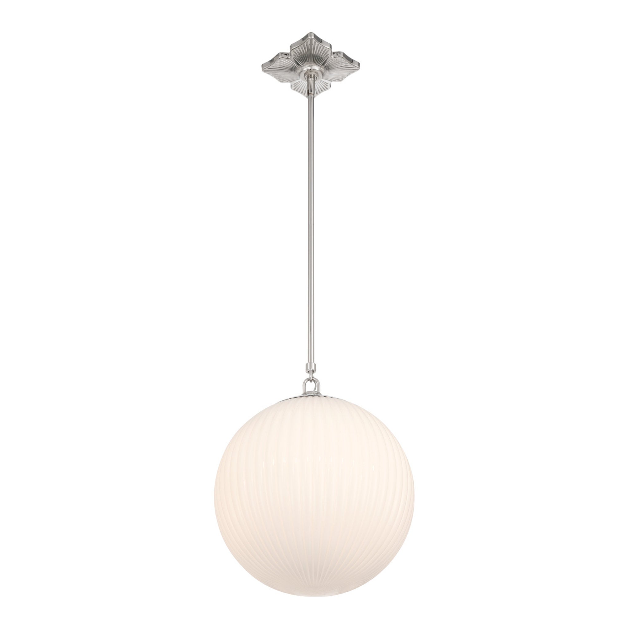 Orly 14'' Polished Nickel Pendant Silver 14"W x 17"H x 14"D