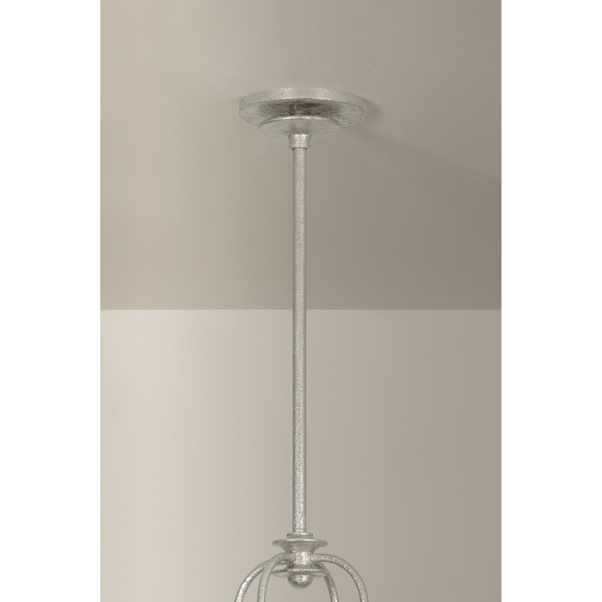 Pacific 4-Light Chandelier in Warm Silver Leaf 39W x 16.25H