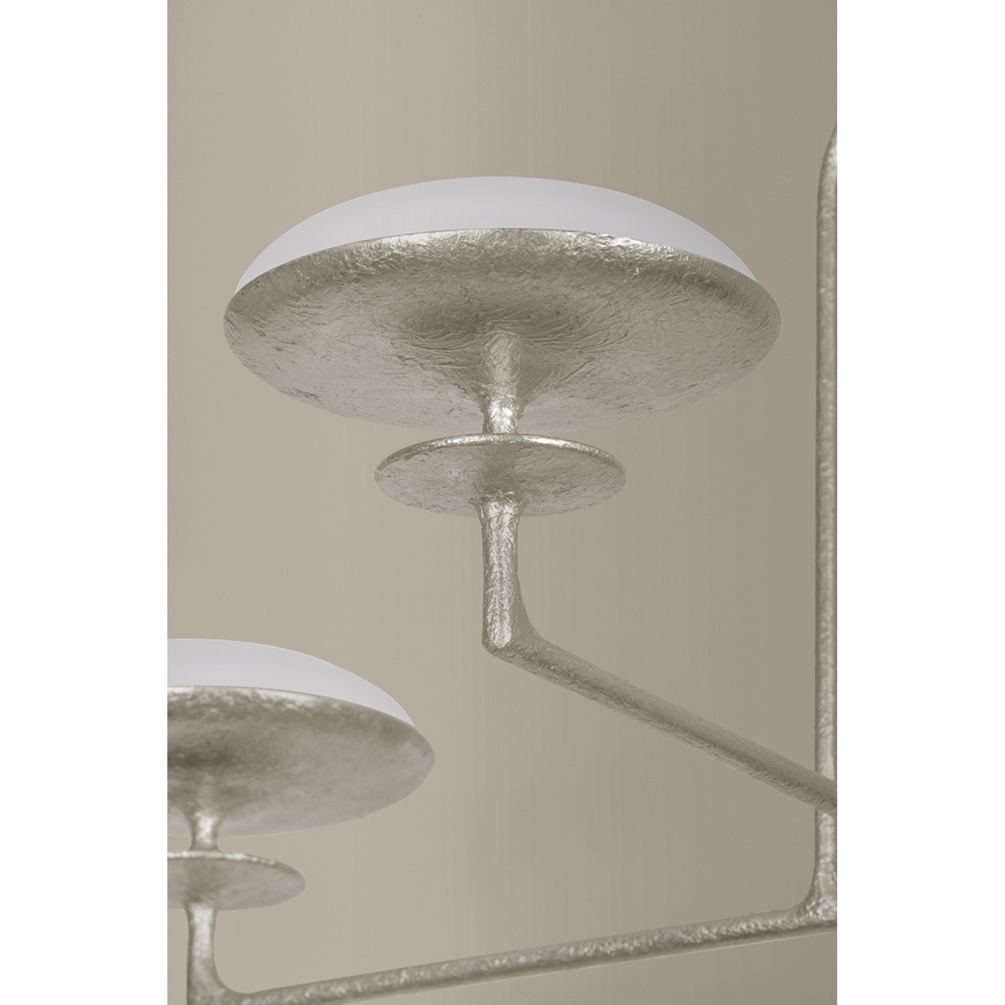 Pacific 4-Light Chandelier in Warm Silver Leaf 39W x 16.25H