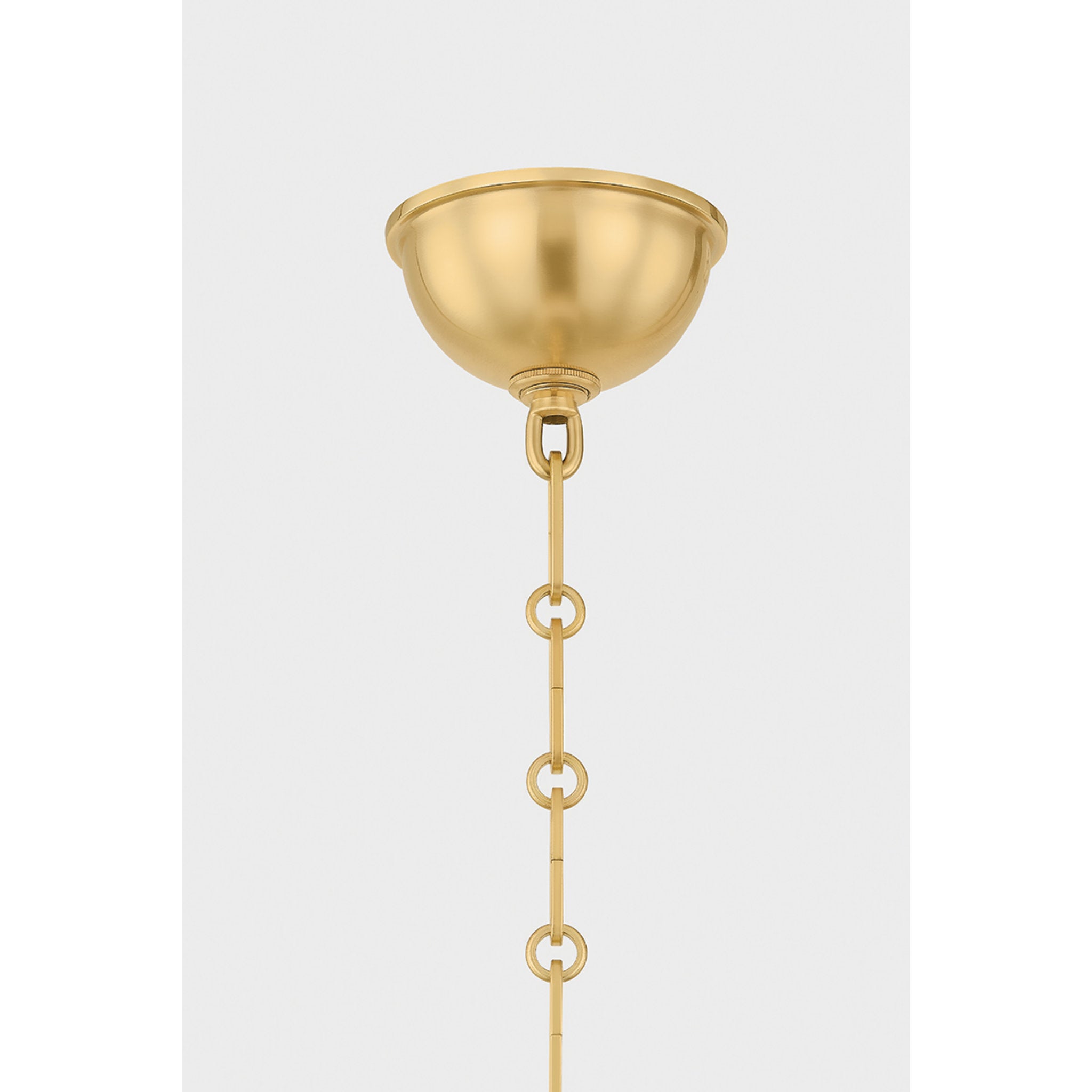 Painted No. 1 3-Light Pendant in Aged Brass by Mark D. Sikes 18.25W x 16H