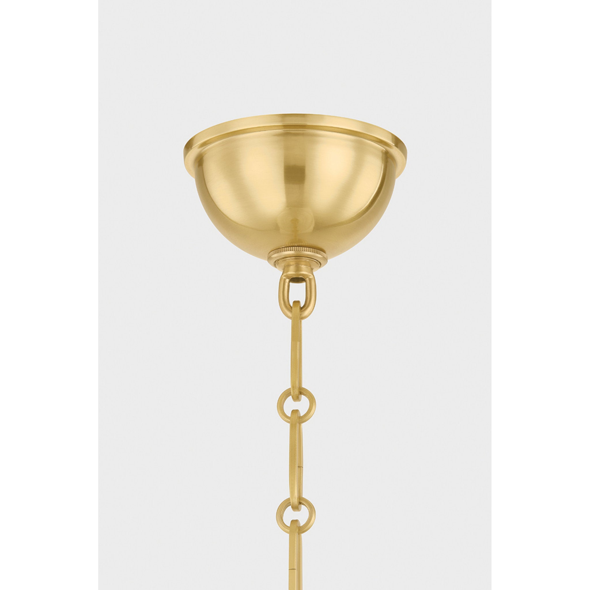 Painted No. 1 4-Light Pendant in Aged Brass by Mark D. Sikes 23.5W x 18.75H (Off-White)