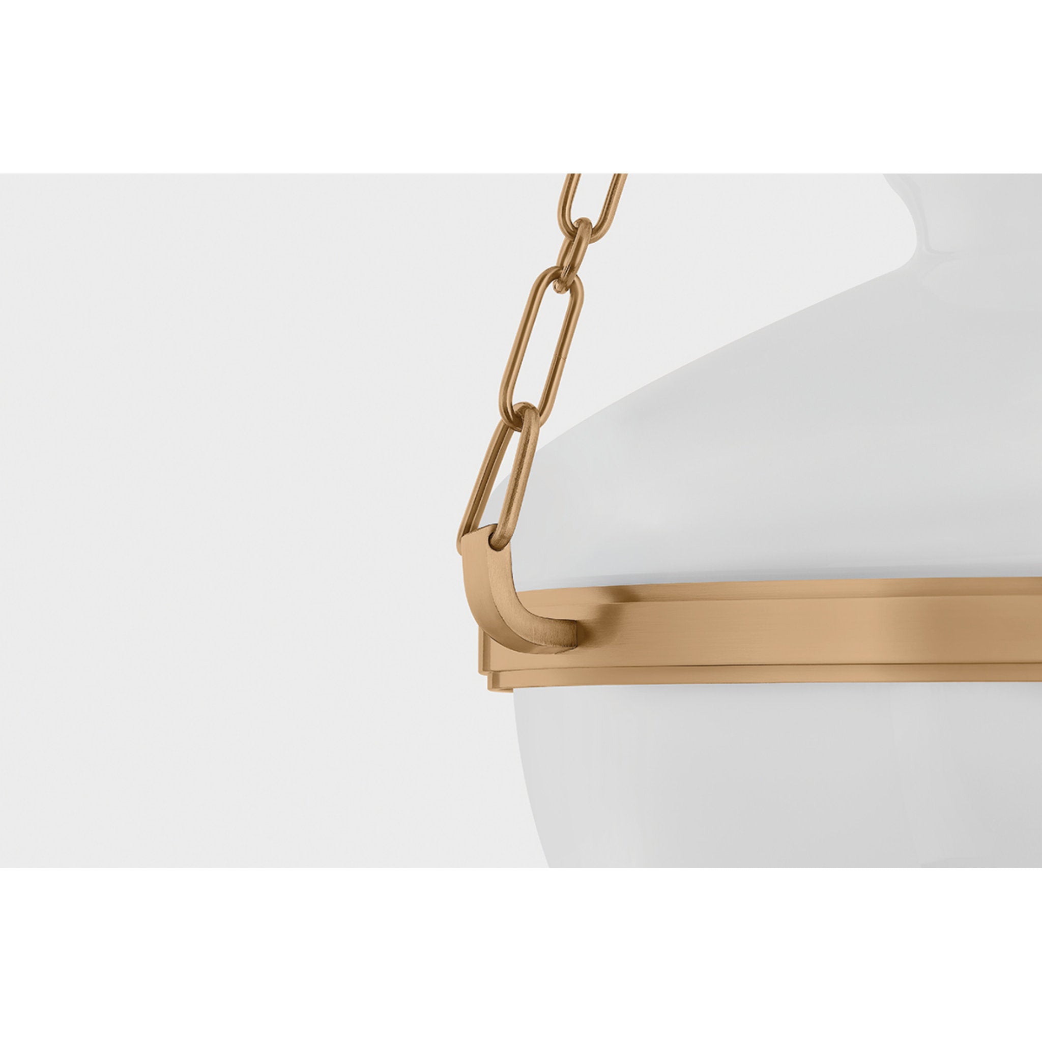 Paradigm 1-Light Pendant in Patina Brass by Lauren Liess 19W x 14.5H