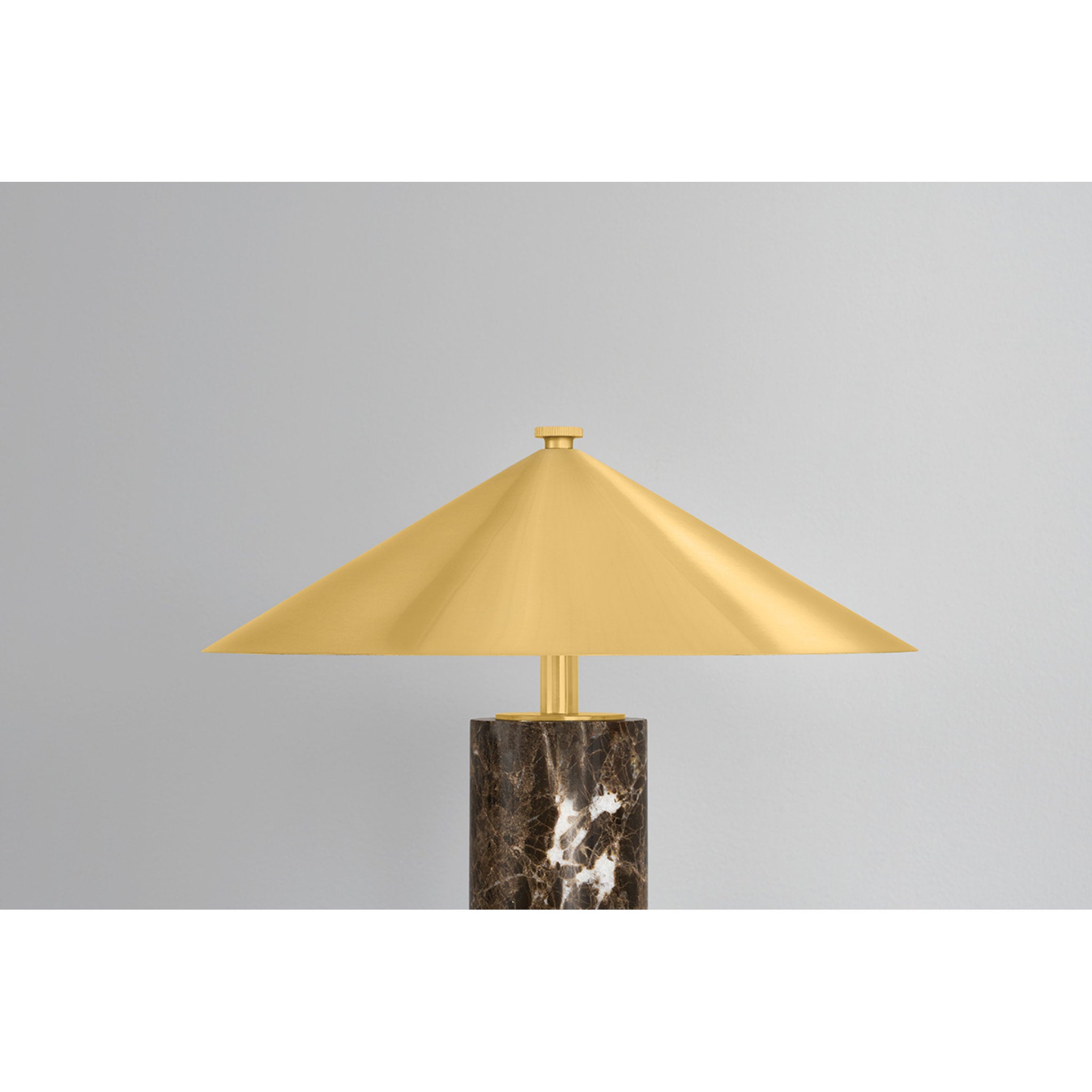 Permont 1-Light Rechargeable Table Lamp in Aged Brass 11.75W x 15H