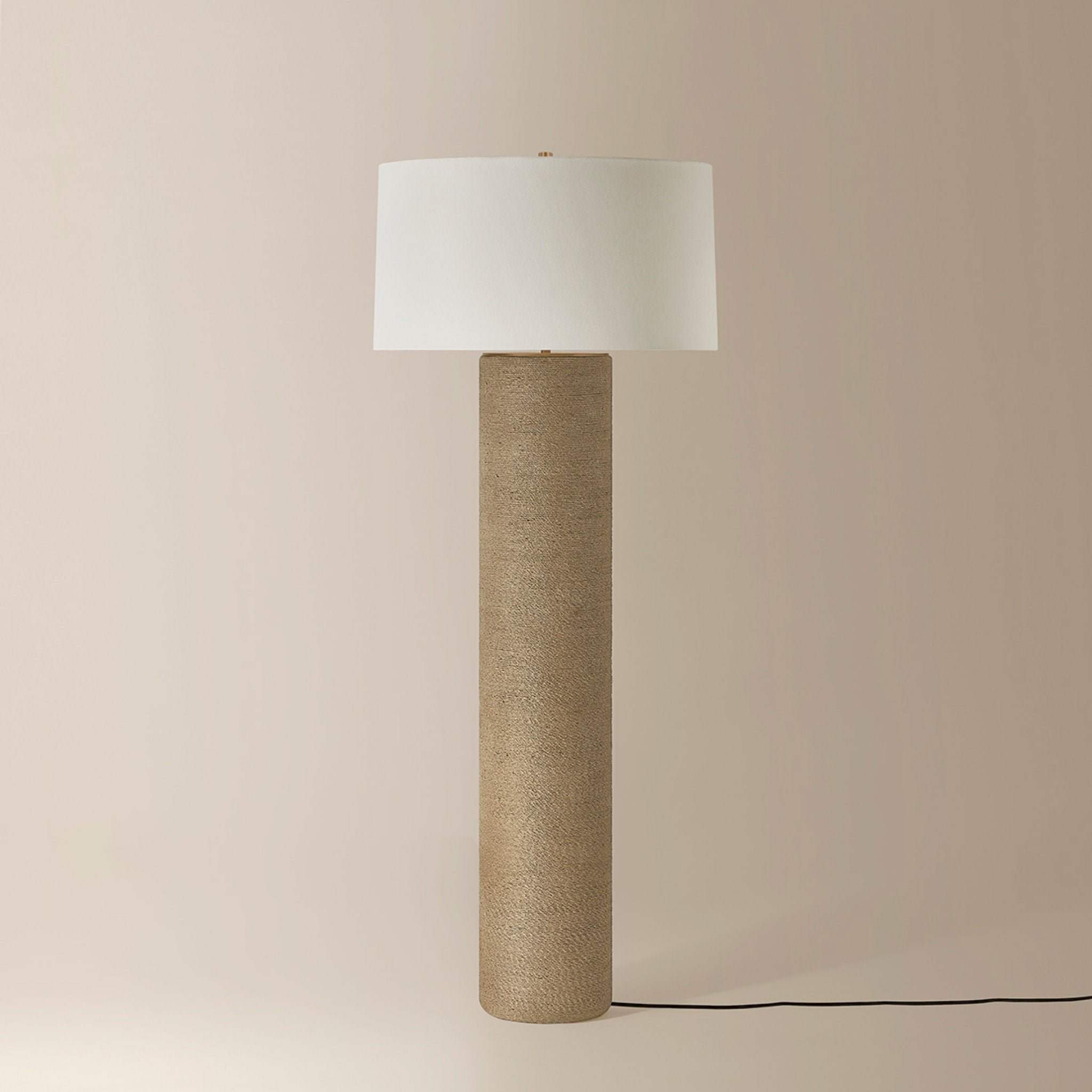 Roan 1-Light Floor Lamp in Patina Brass 26W x 65H