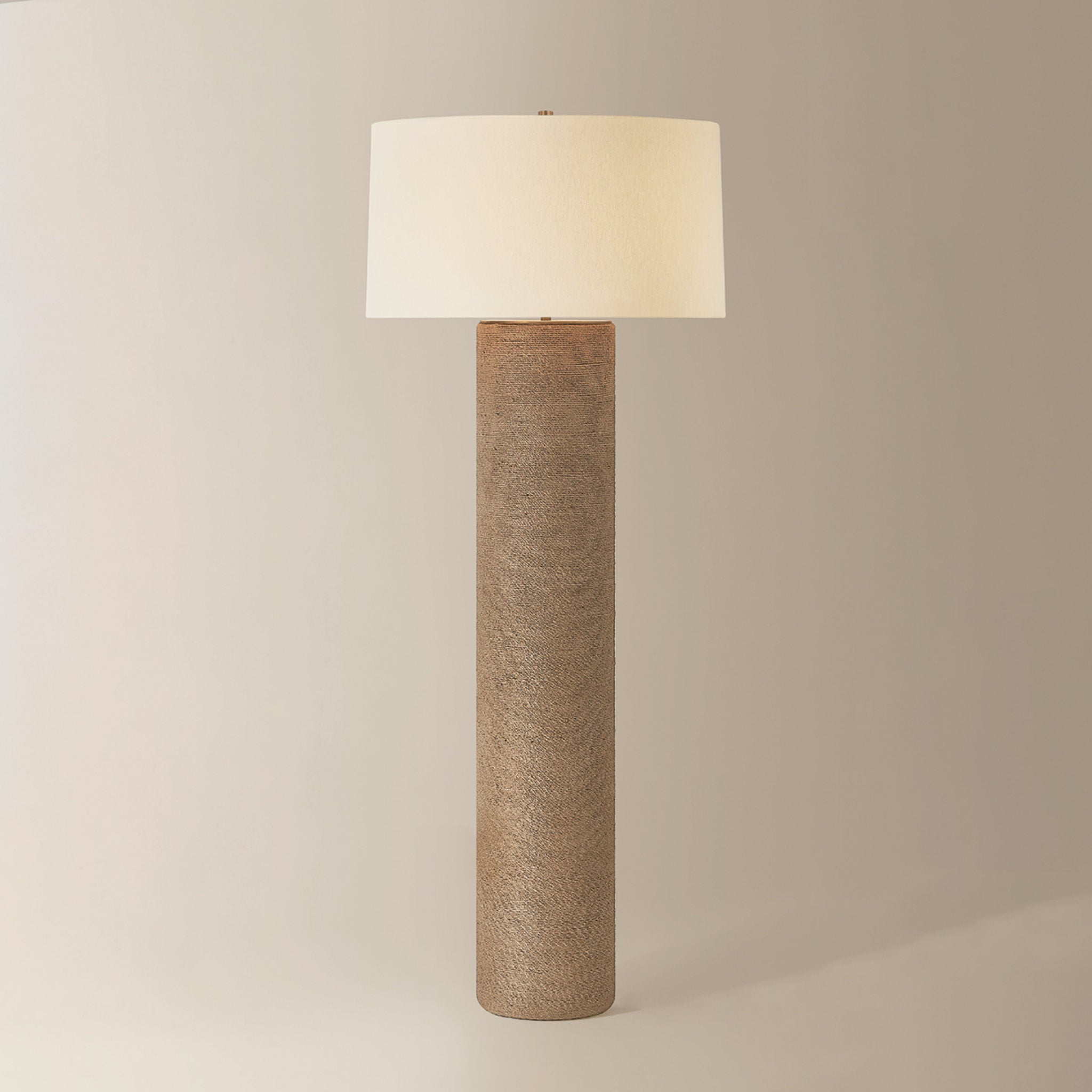 Roan 1-Light Floor Lamp in Patina Brass 26W x 65H