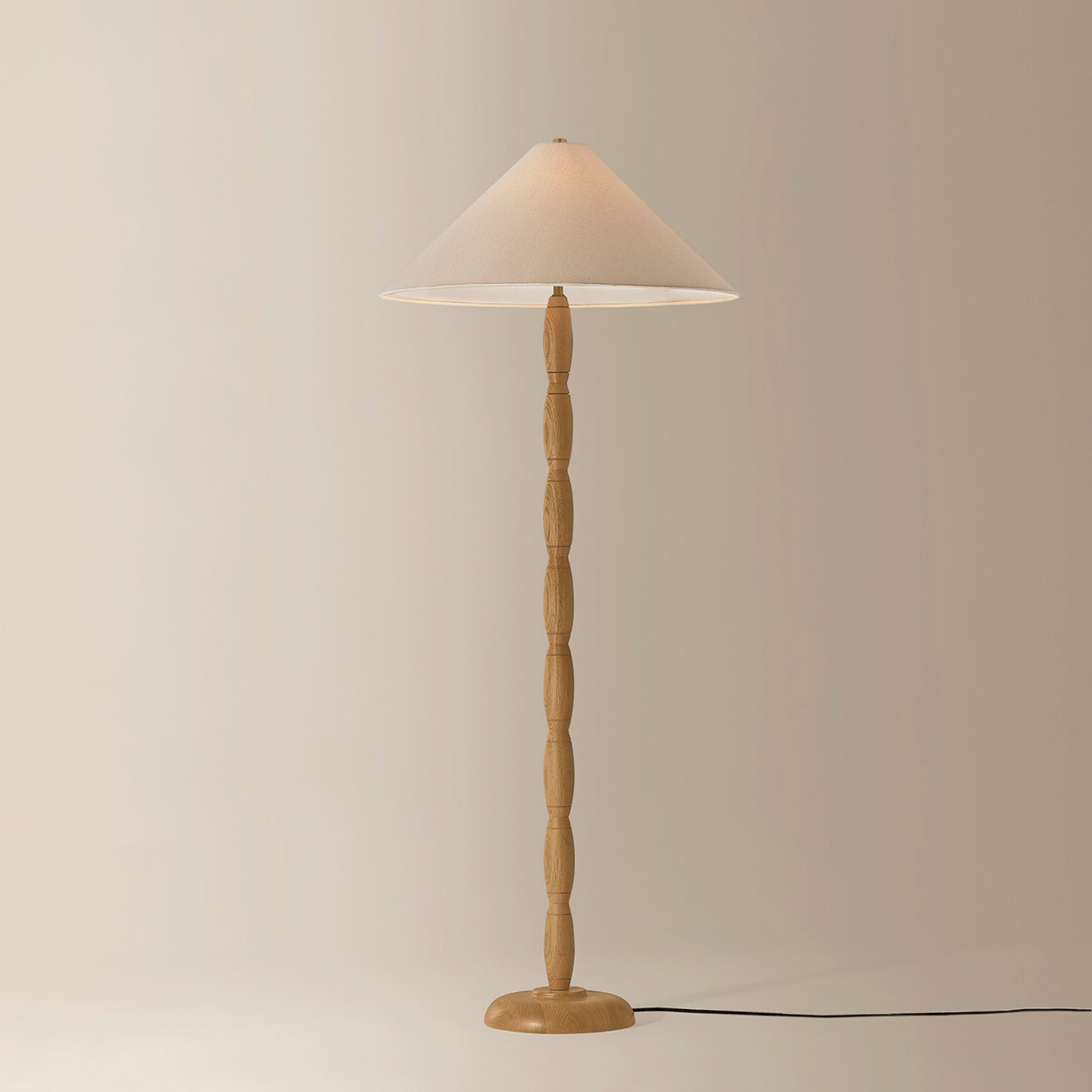 Parrish 1-Light Floor Lamp in Patina Brass 26W x 63.75H