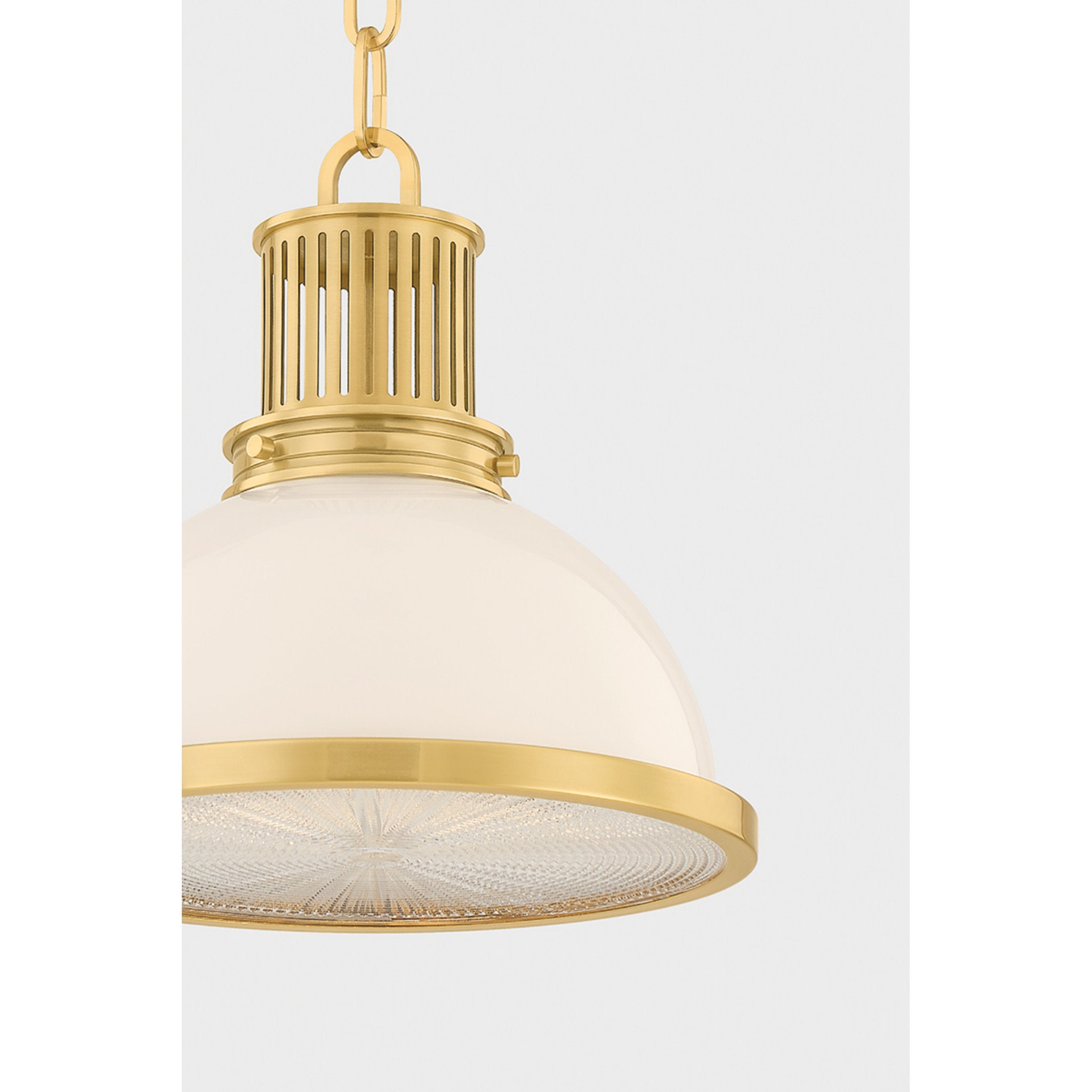 Pinesbridge 1-Light Pendant in Aged Brass 10.5W x 10.5H