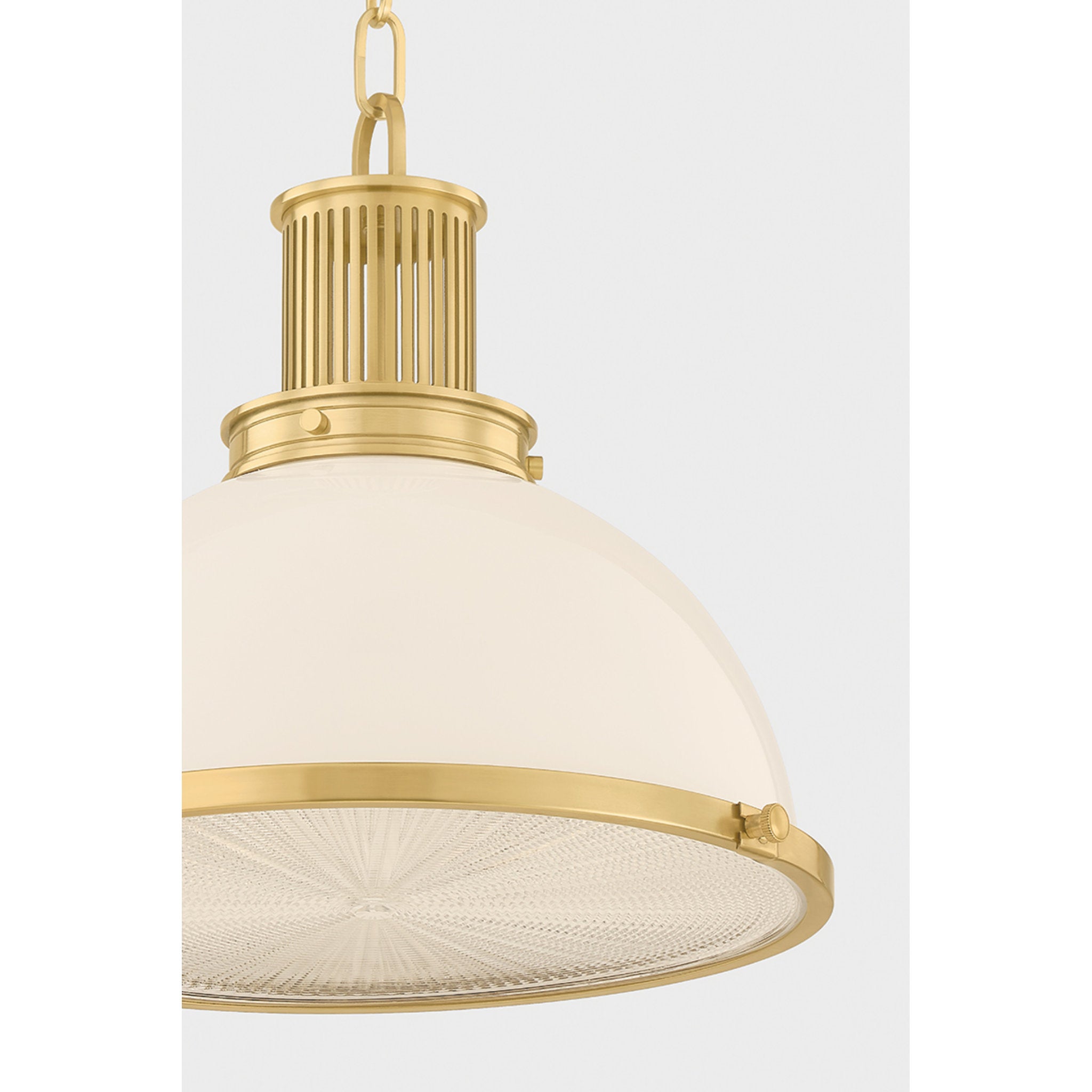 Pinesbridge 1-Light Pendant in Aged Brass 14.5W x 13.75H