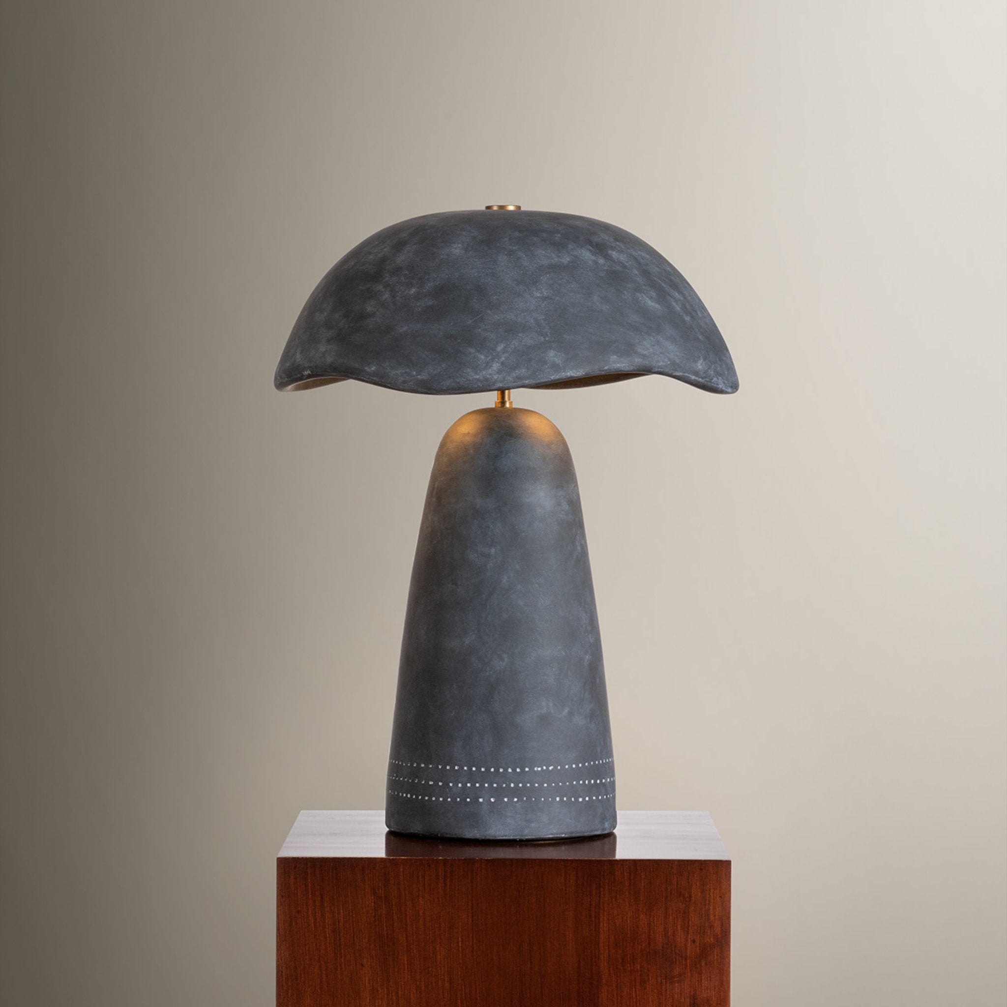 Soloma 1-Light Table Lamp in Patina Brass by Loft & Thought 16W x 20.75H