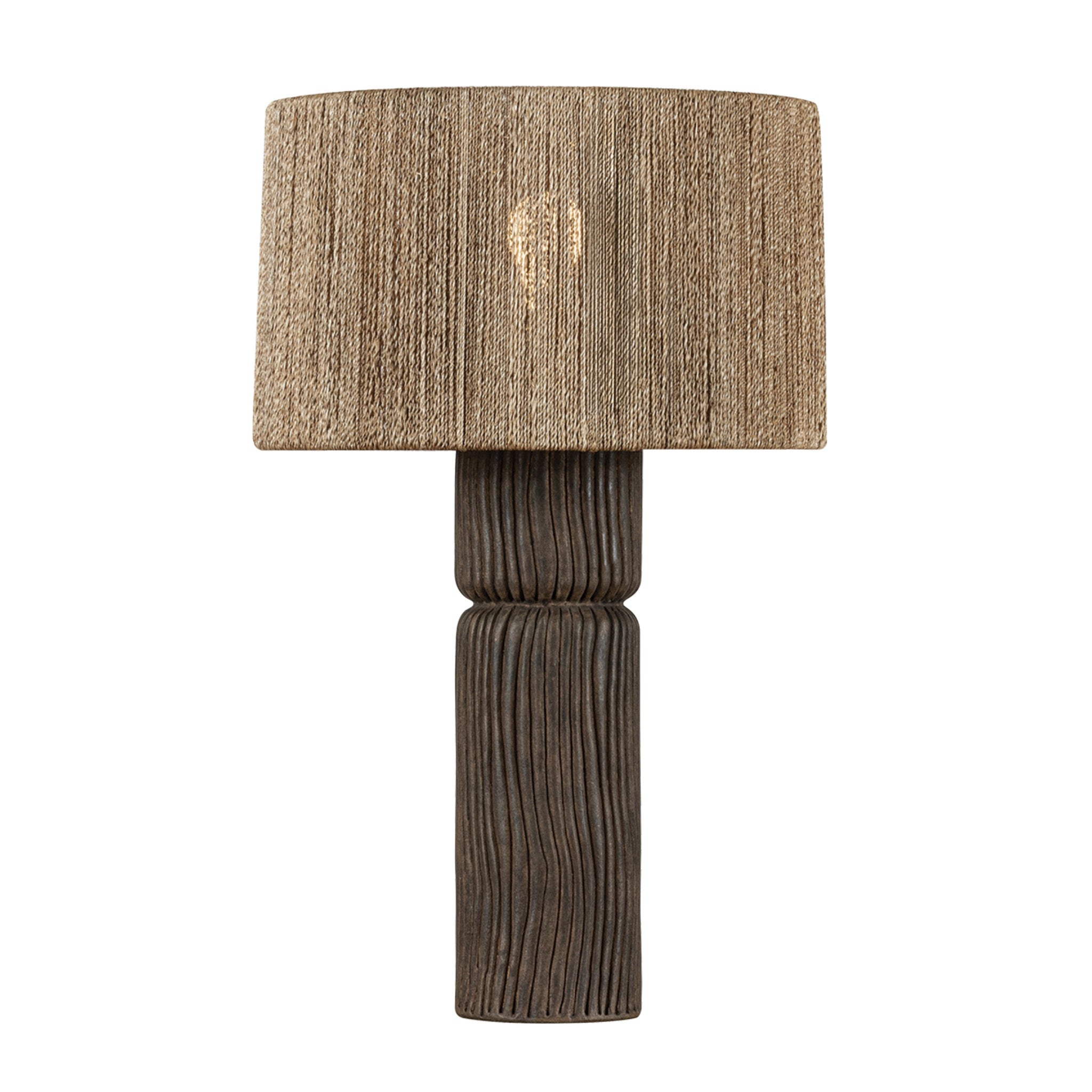 Folk 1-Light Table Lamp in Patina Brass by Lauren Liess 17W x 27.25H