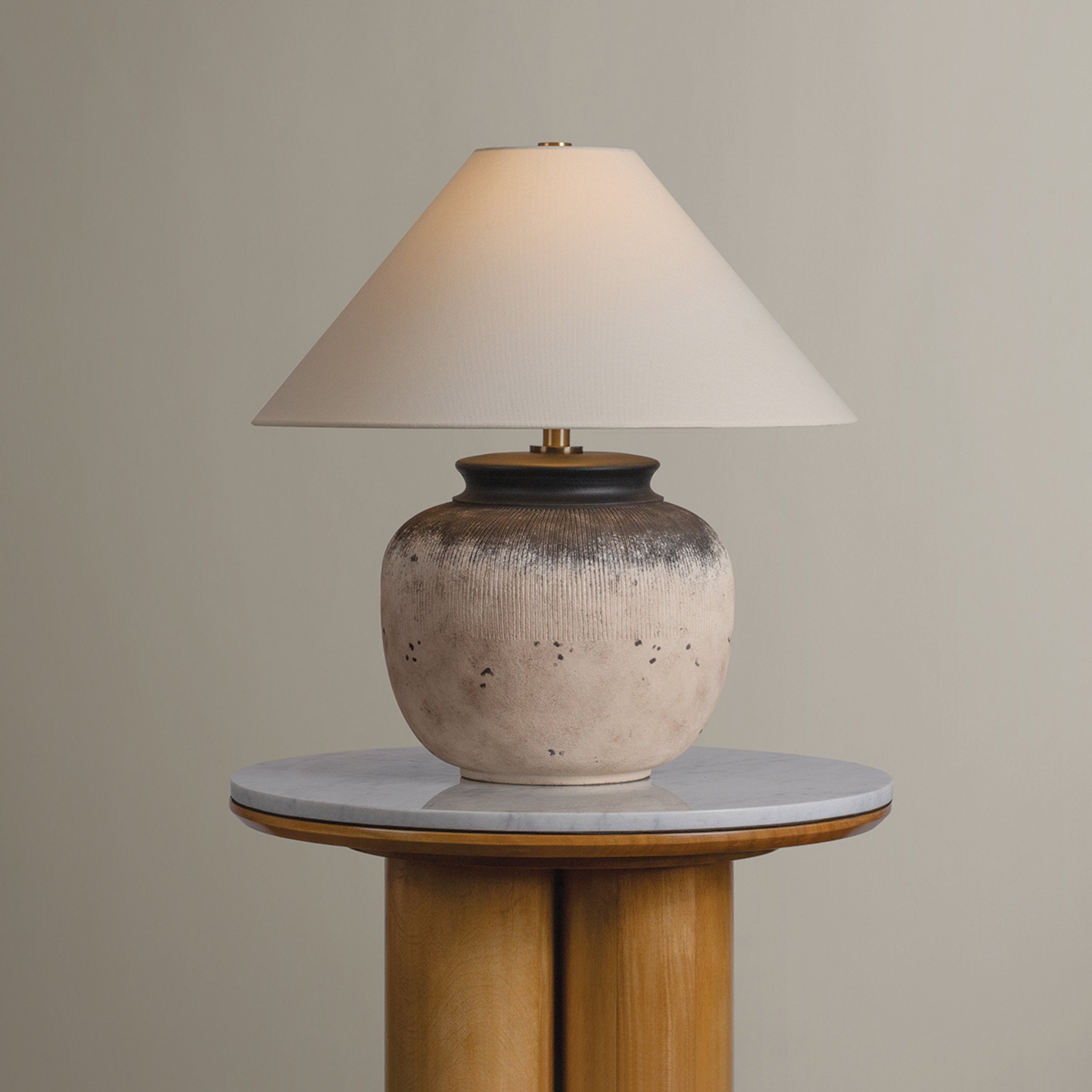 Unearthed 1-Light Table Lamp in Patina Brass by Lauren Liess 22W x 23H