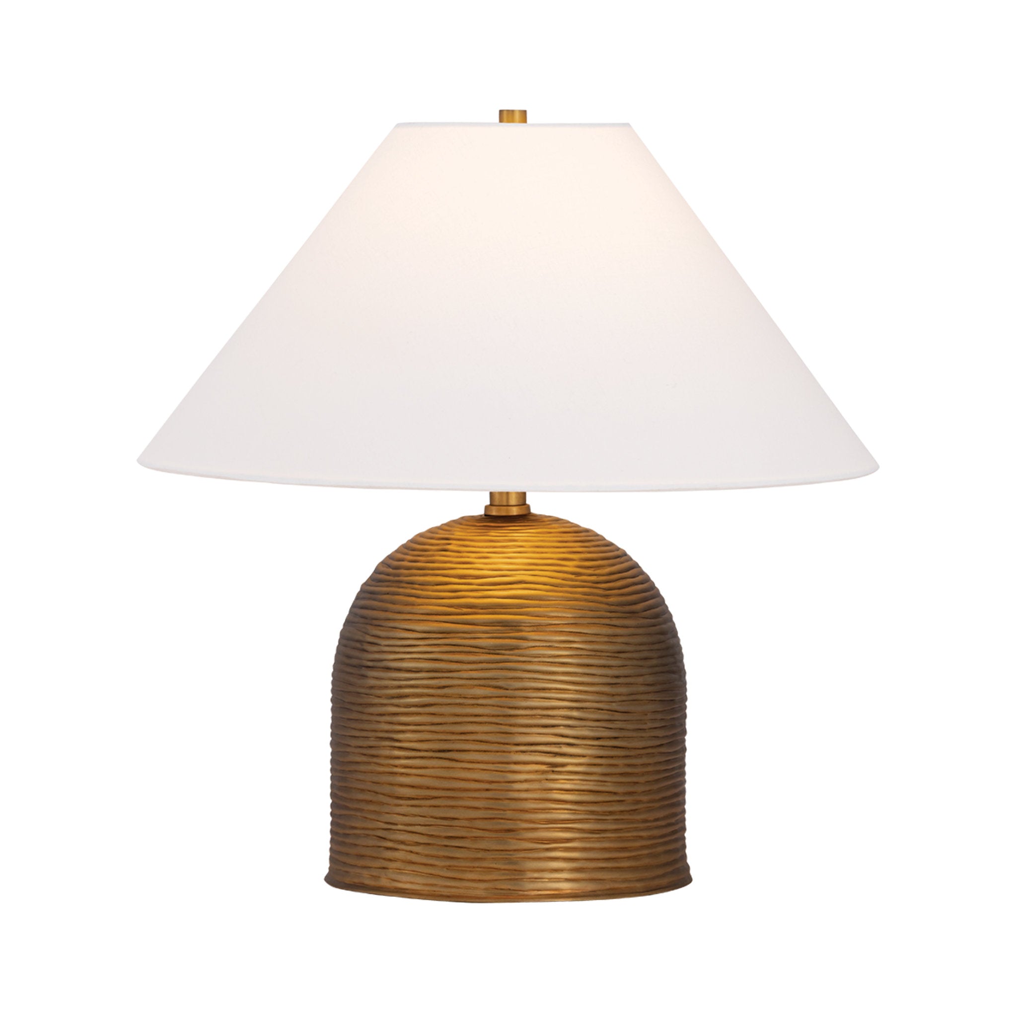 Arvin 1-Light Table Lamp in Patina Brass 19W x 20H