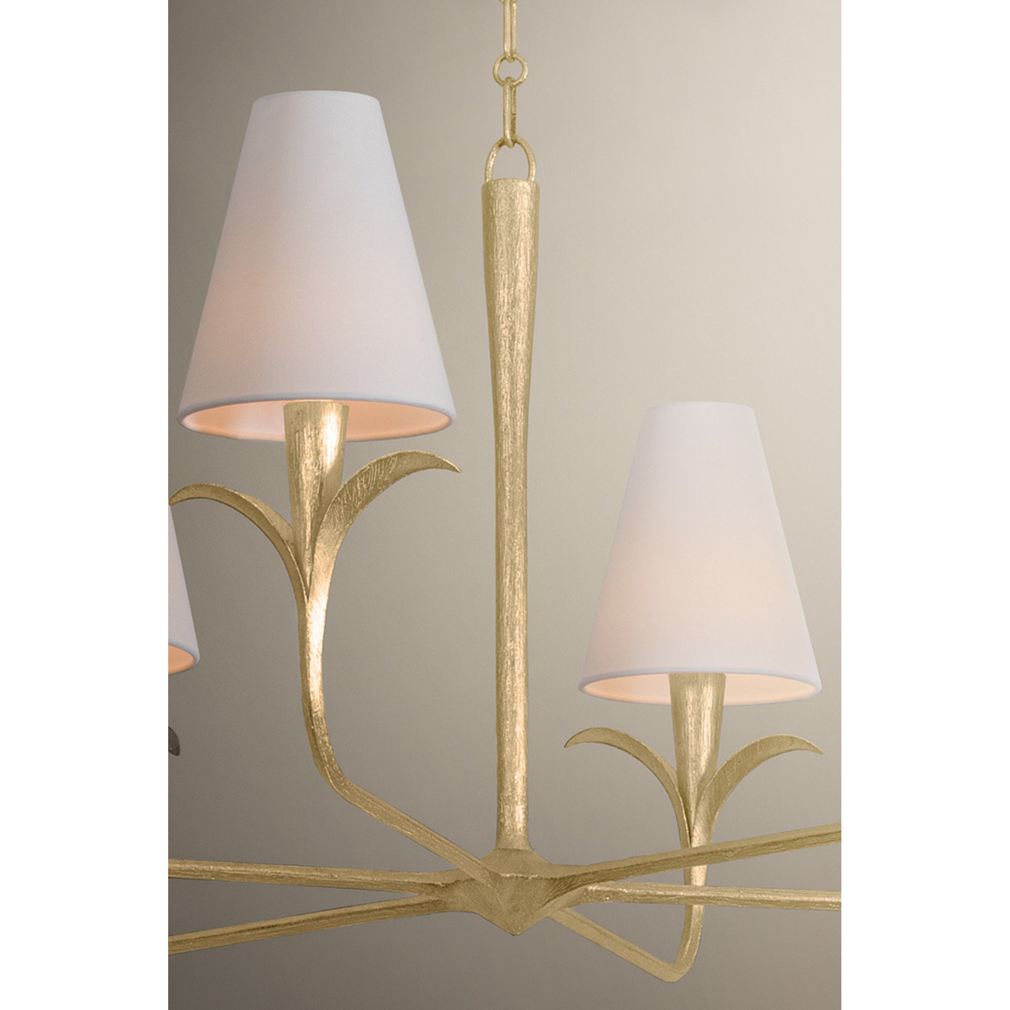 Quill 6-Light Chandelier in Gilded Ivory 40W x 20.25H