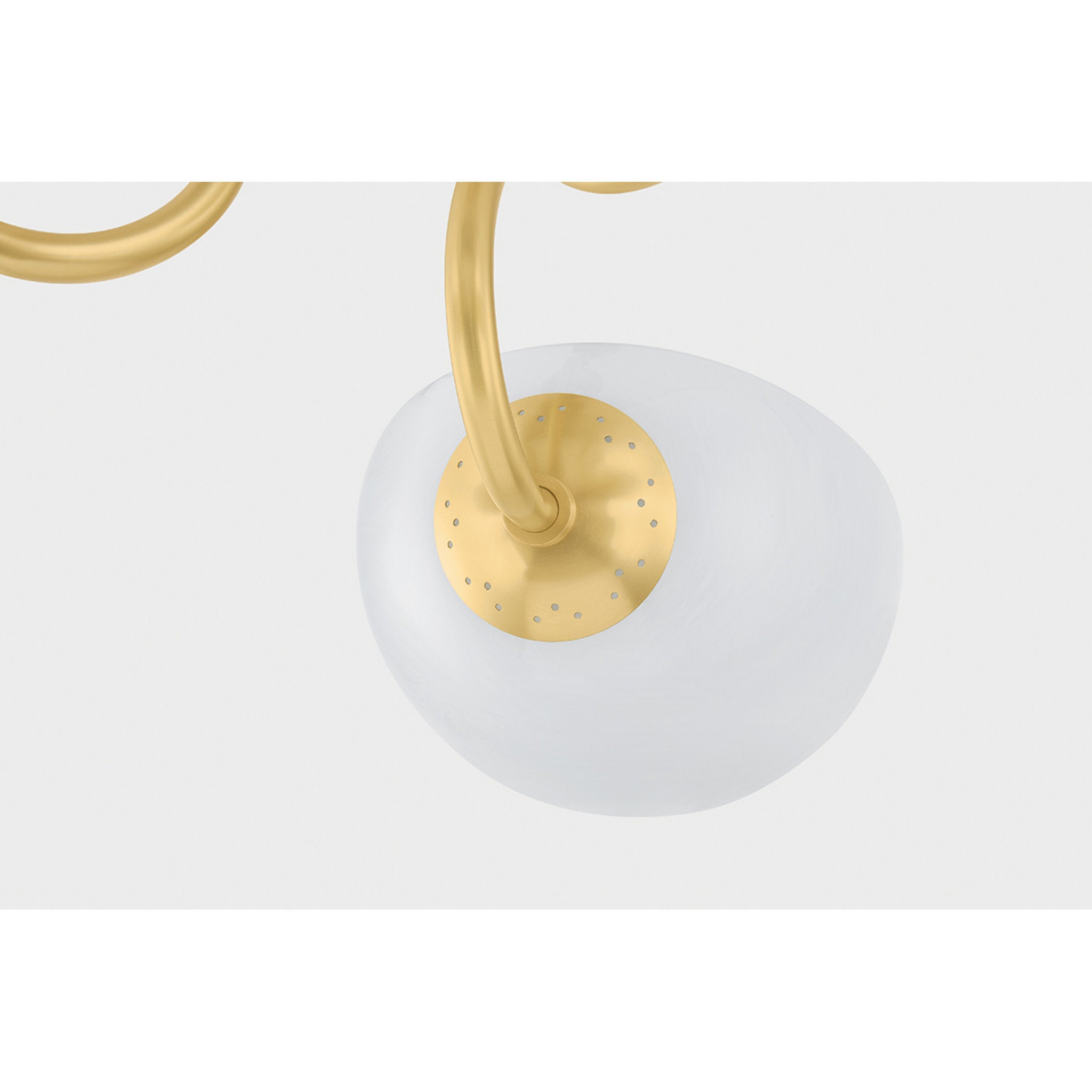 Reva 3-Light Semi Flush in Aged Brass 27.5W x 11.75H