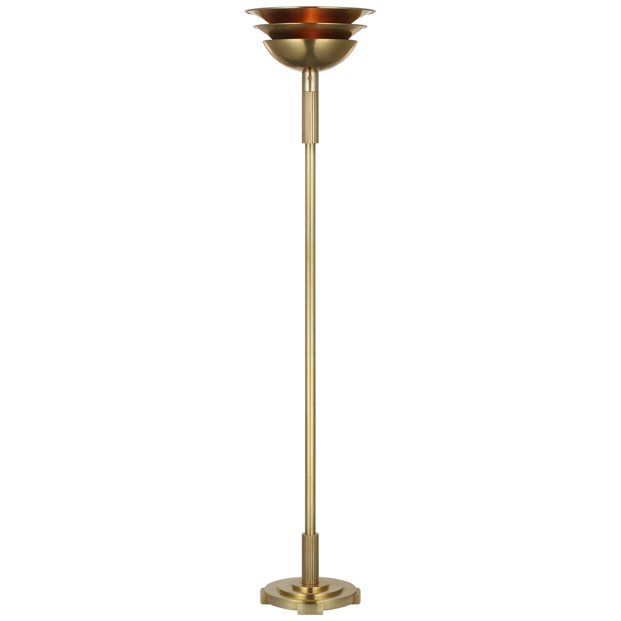Ralph Lauren Langton 70" Torchiere Floor Lamp in Natural Brass W15.25" x H69.75"