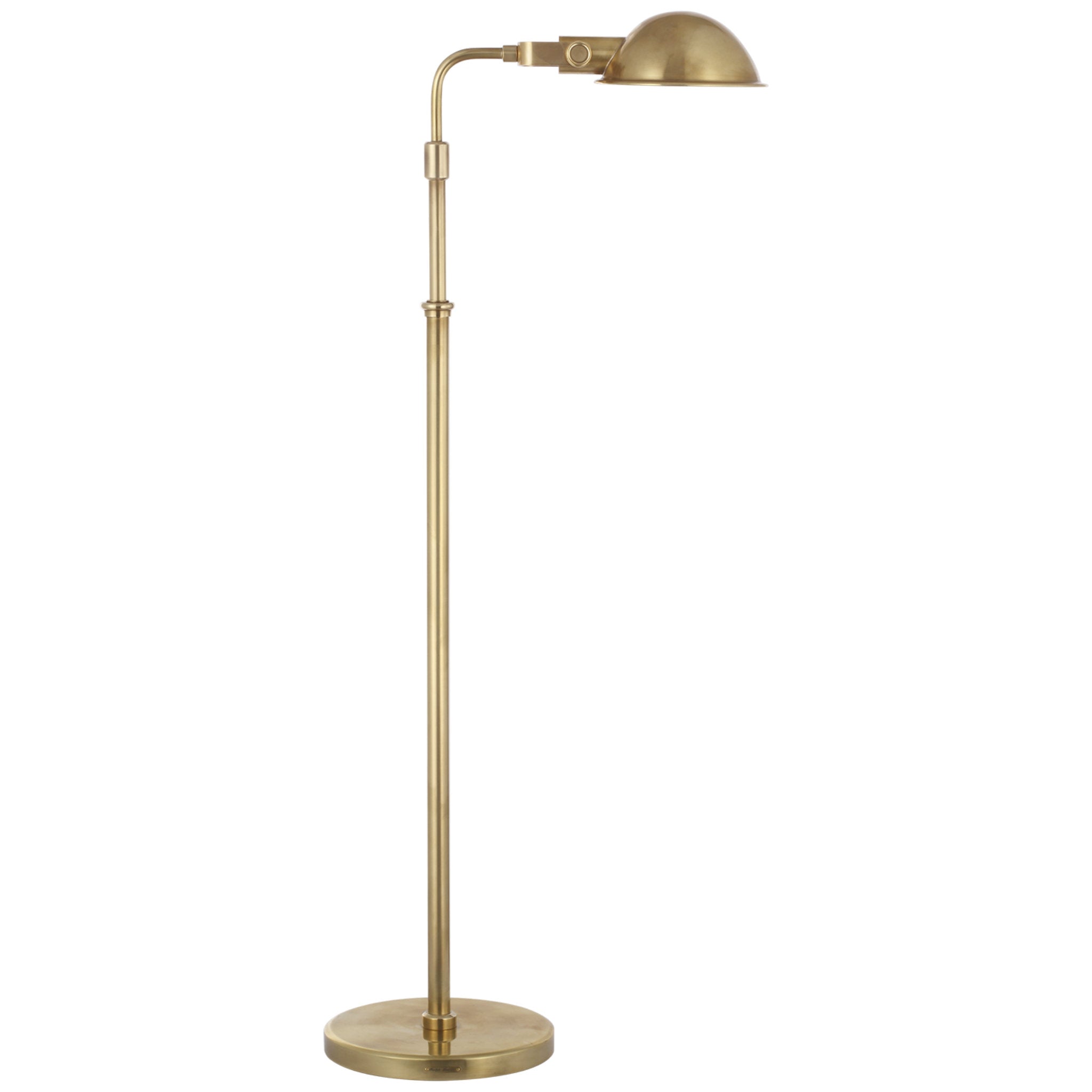 Ralph Lauren Fairfield Cordless Pharmacy Floor Lamp in Natural Brass W10" x H39.5" - 55.5"