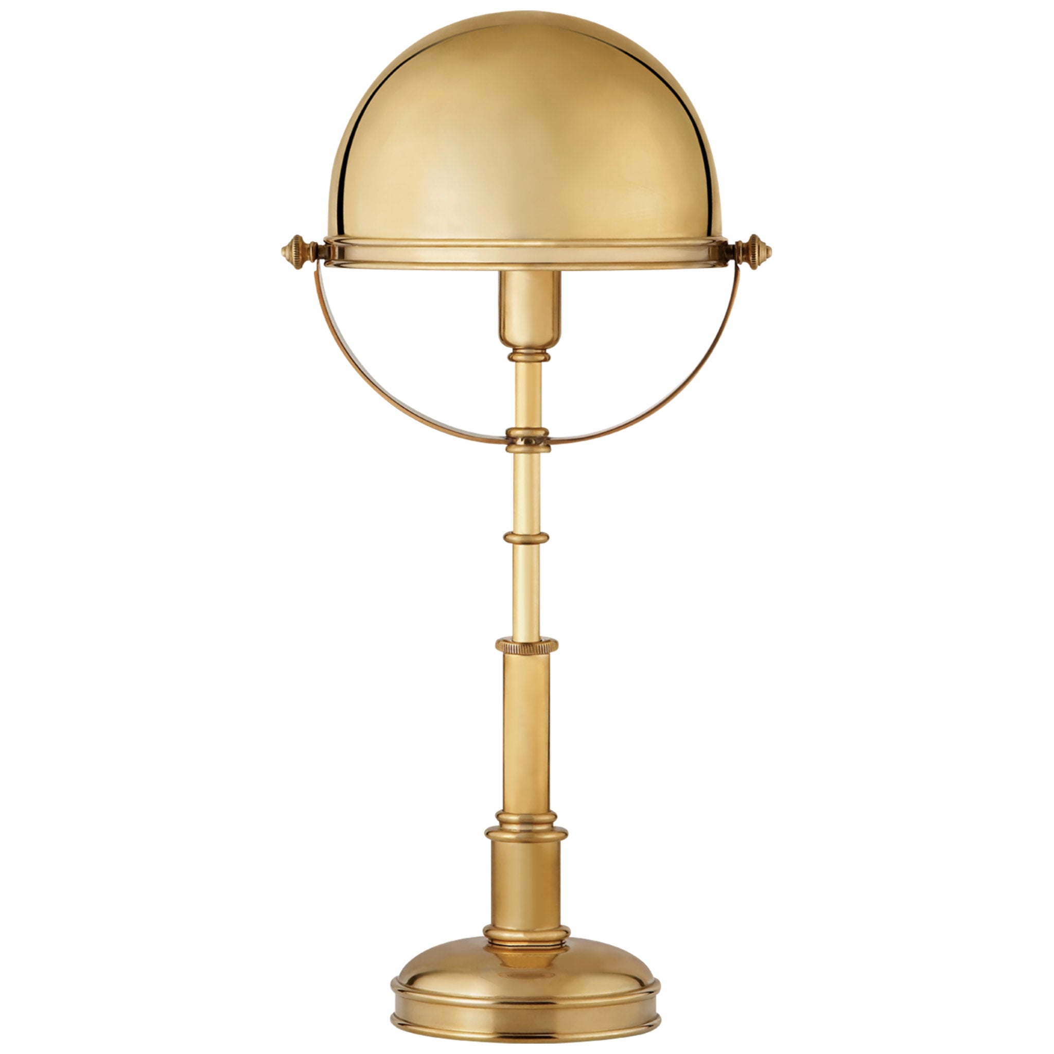 Ralph Lauren Carthage Table Lamp in Natural Brass W12.25" x H23" - 30"