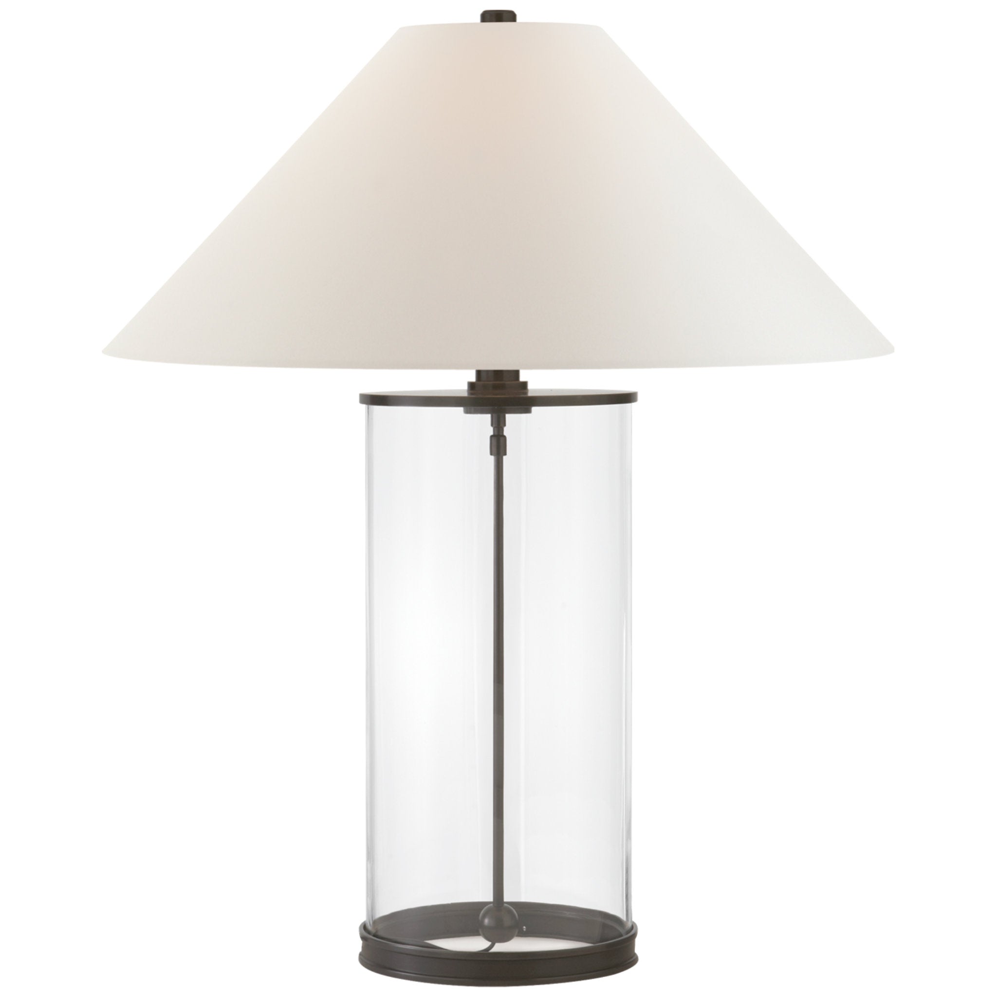 Ralph Lauren Modern Table Lamp in Bronze with White Paper Shade W26" x H31.75"