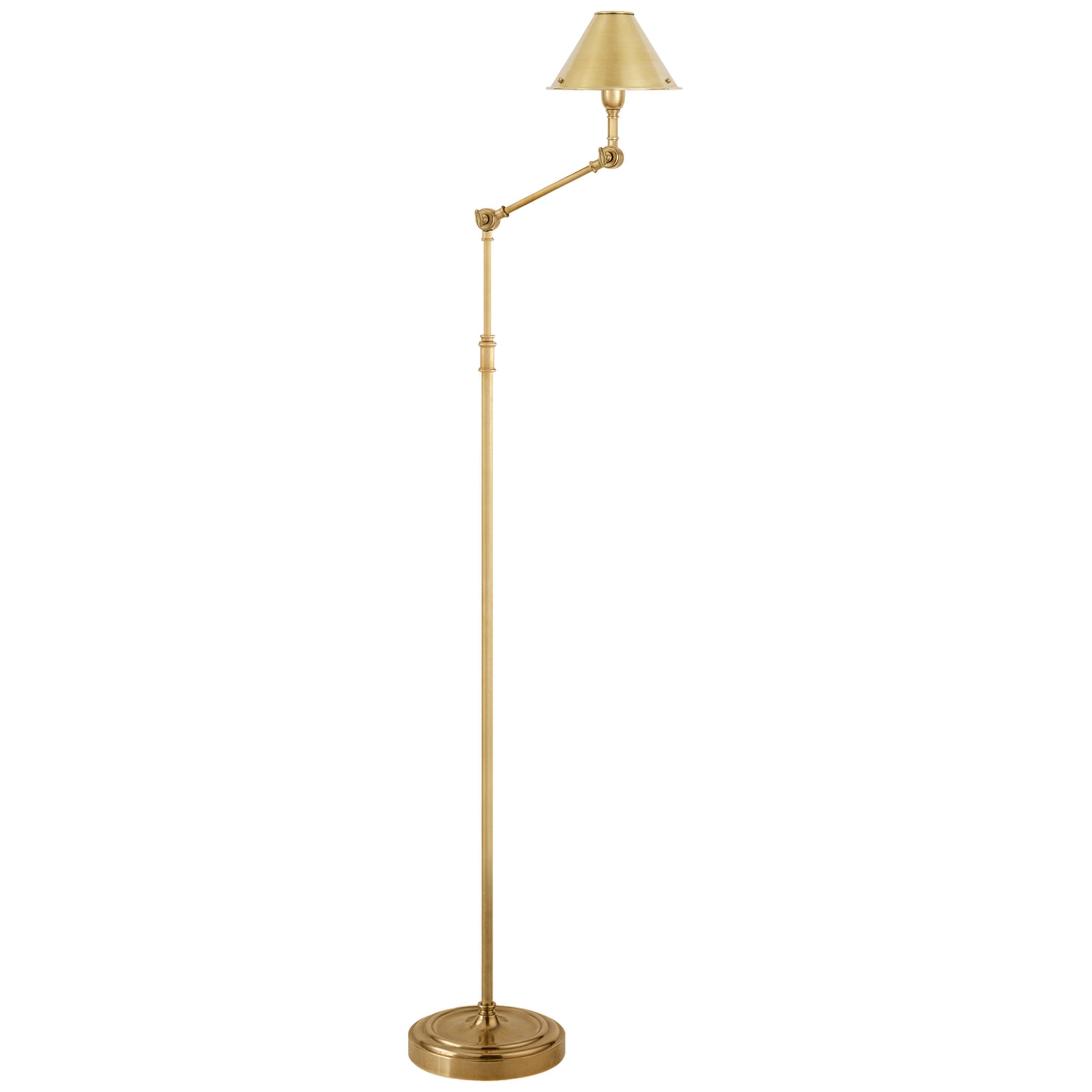 Ralph Lauren Anette Floor Lamp in Natural Brass W8" x H53"- 63"