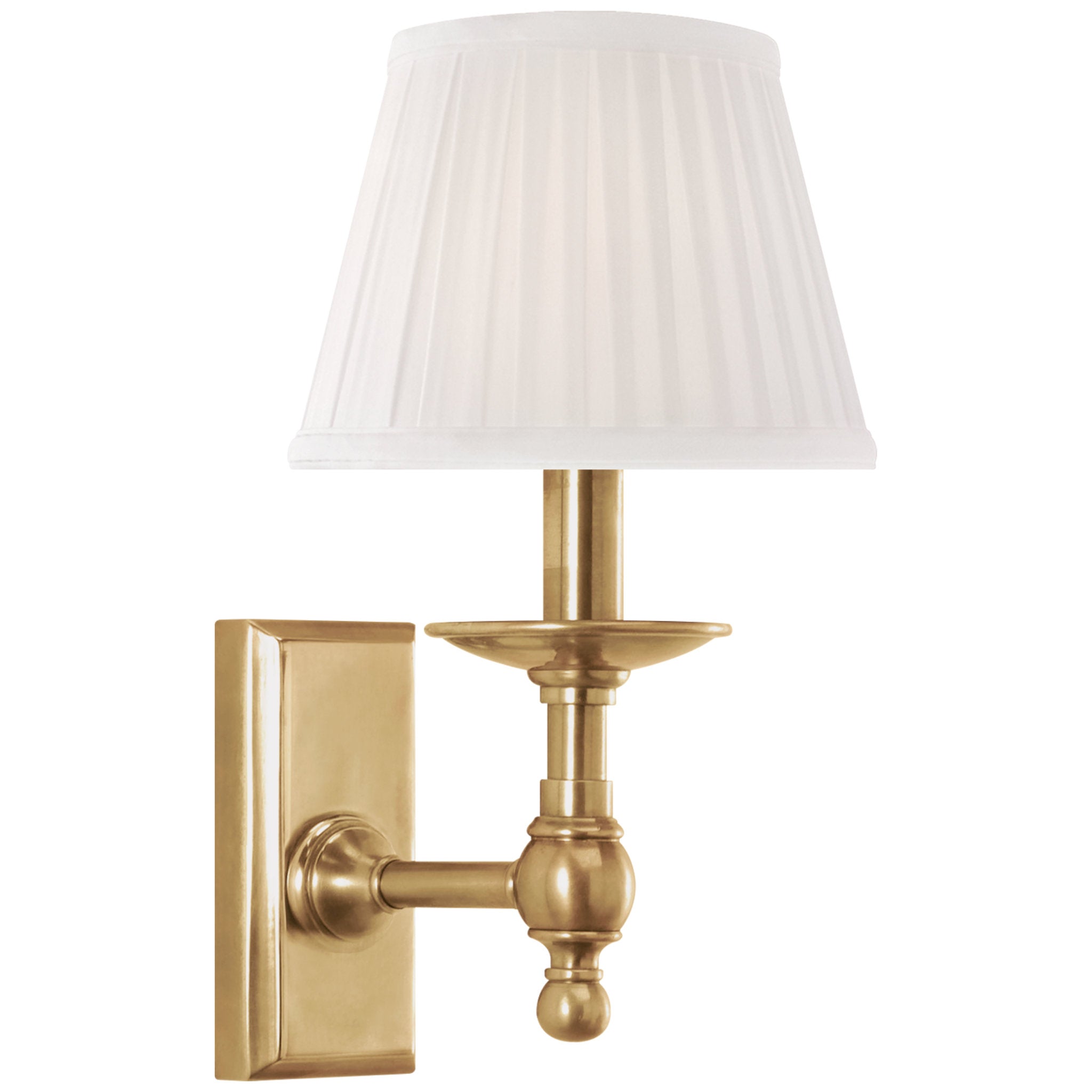 Ralph Lauren Payson Sconce in Natural Brass with Silk Shade Wall Light W6" x H11"
