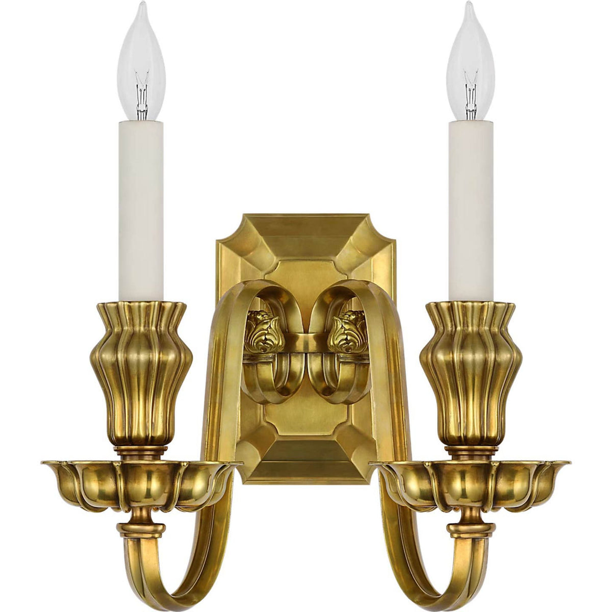 Ralph Lauren Falaise Double Sconce in Natural Brass W13.5" x H12.25" x E9"