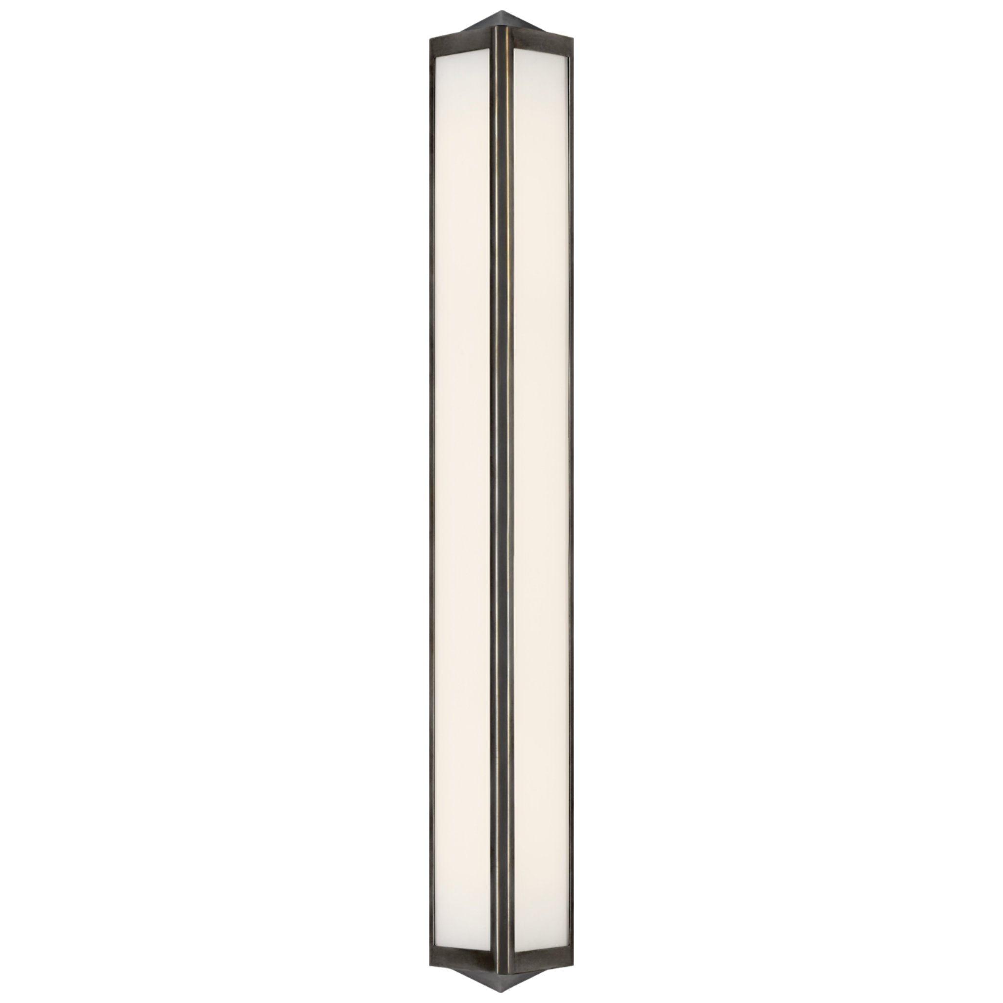 Ralph Lauren Geneva Large Sconce in Bronze with White Glass Wall Light W5" x H34"