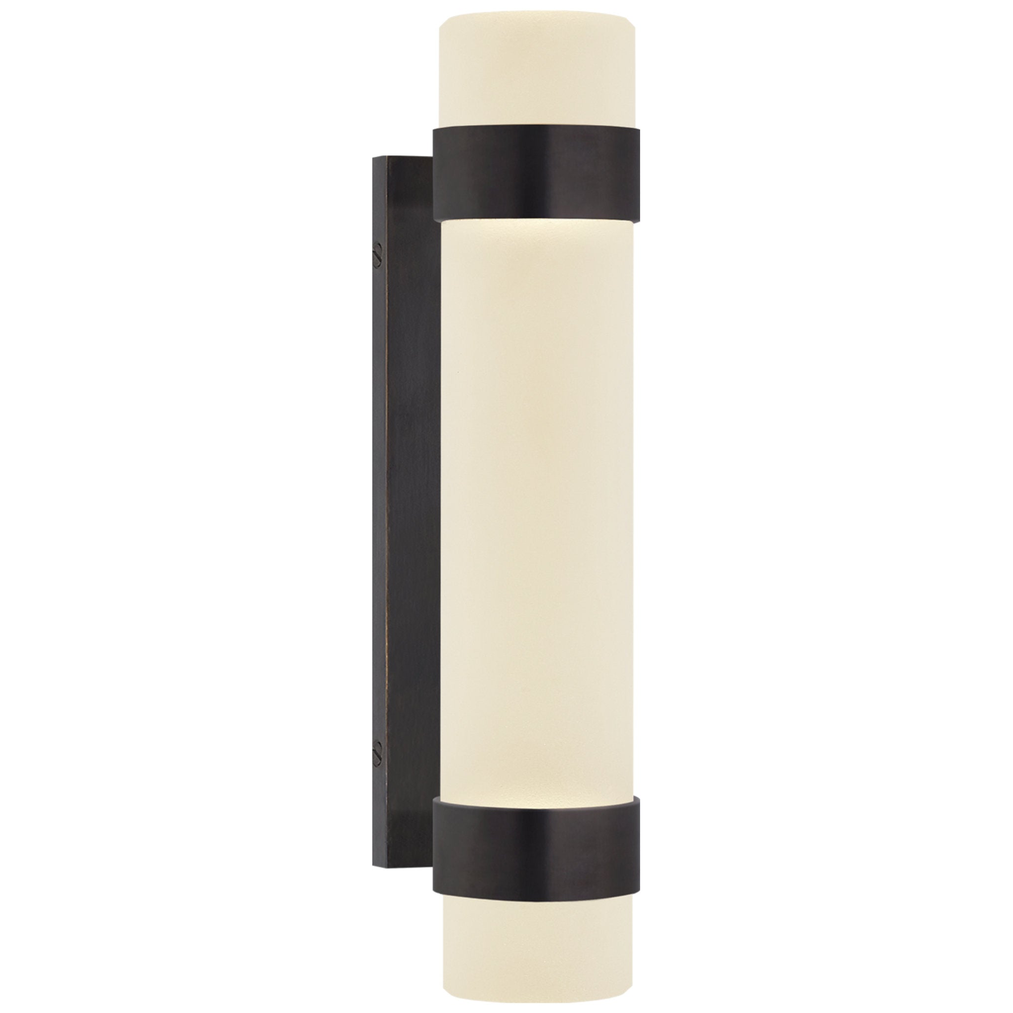 Ralph Lauren Barton Small Bath Sconce in Bronze with Etched Crystal Wall Light W2.75" x H13"