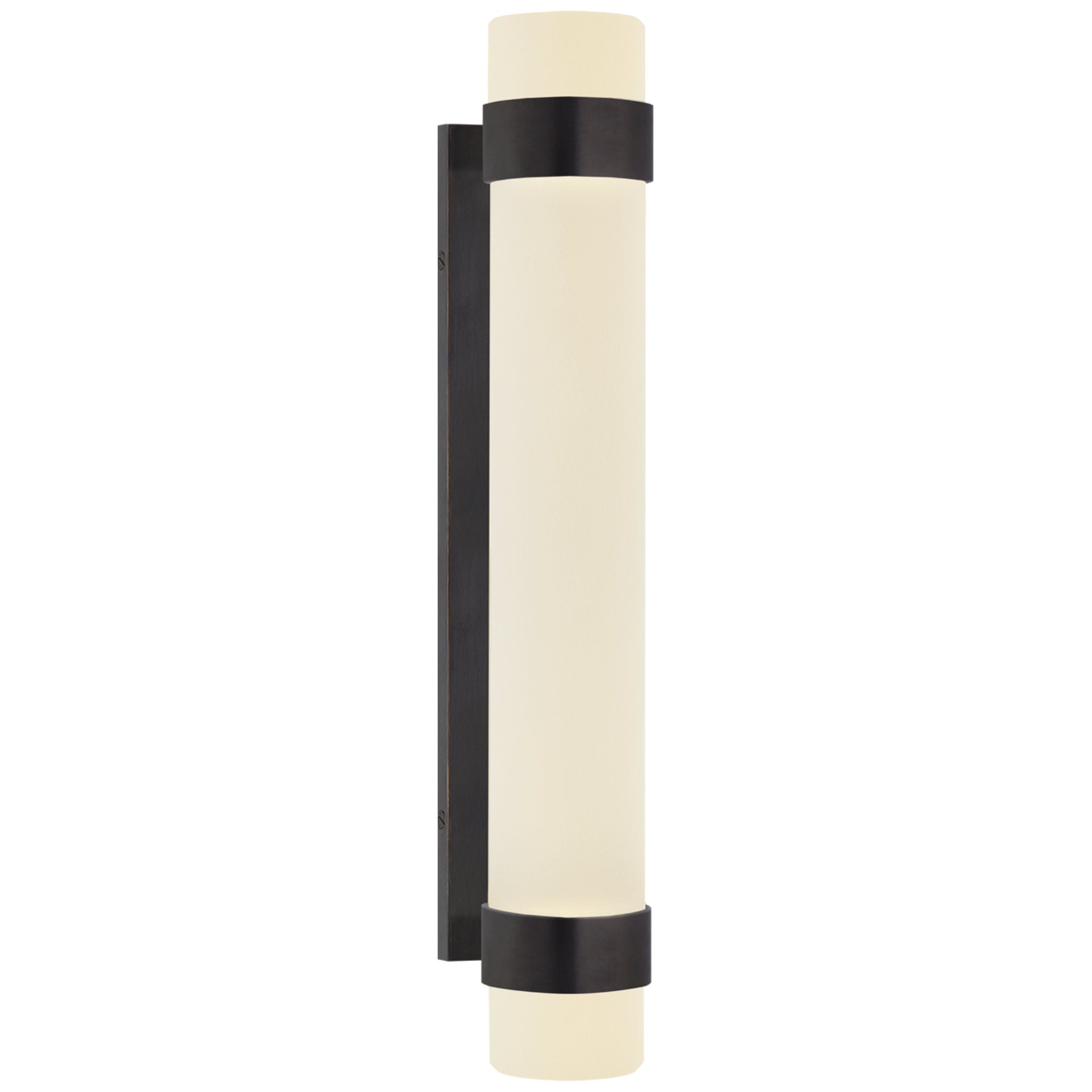 Ralph Lauren Barton Medium Bath Sconce in Bronze with Etched Crystal Wall Light W2.75" x H16"