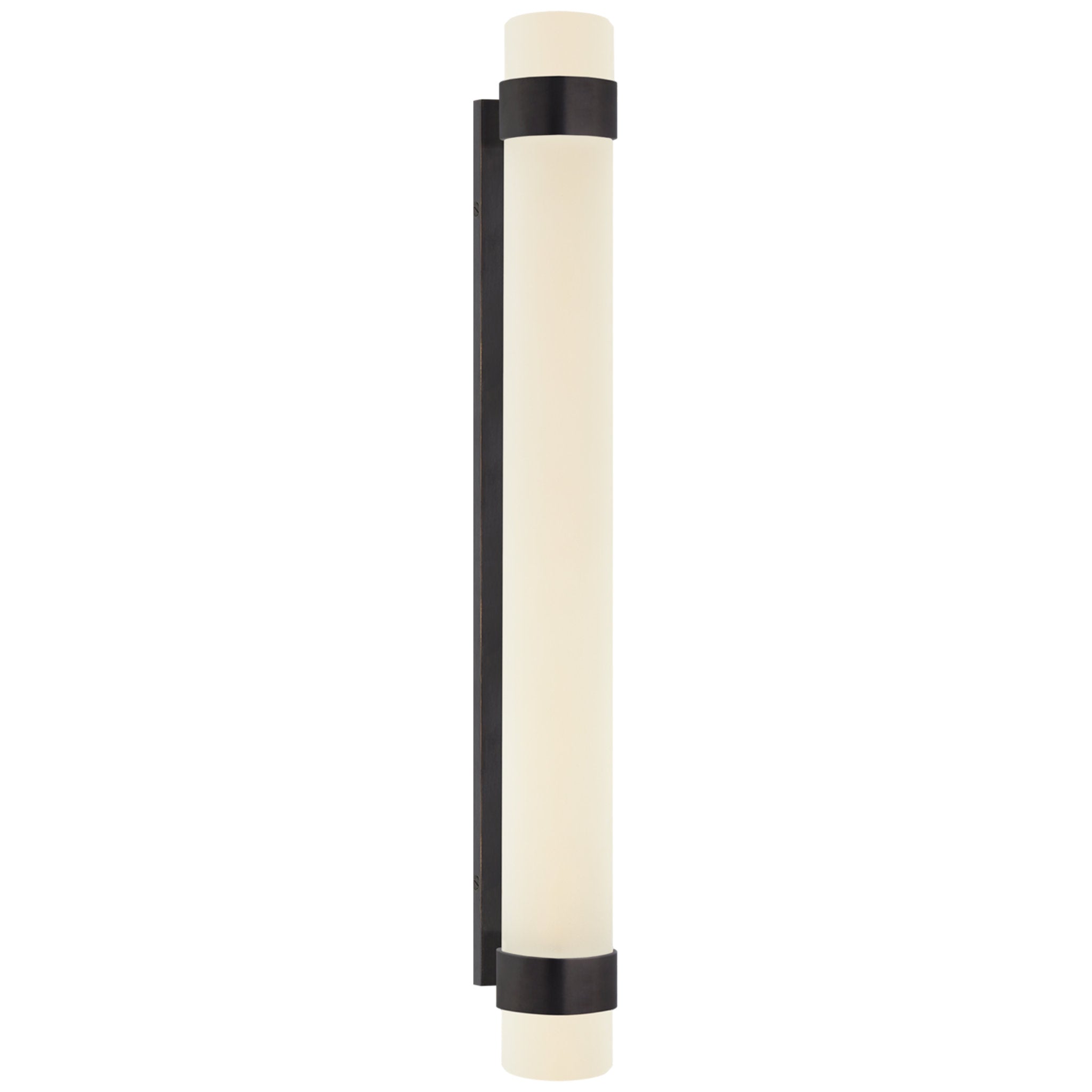 Ralph Lauren Barton Large Bath Sconce in Bronze with Etched Crystal Wall Light W2.75" x H24"