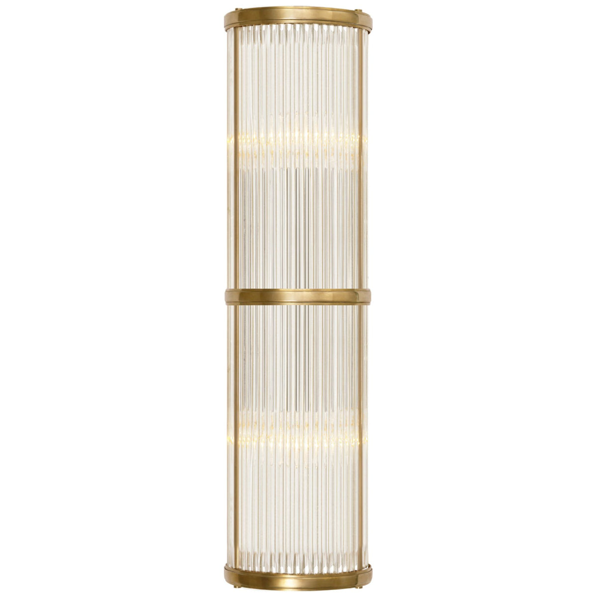 Ralph Lauren Allen Medium Linear Sconce in Natural Brass and Glass Rods W6" x H18.5" x E5"