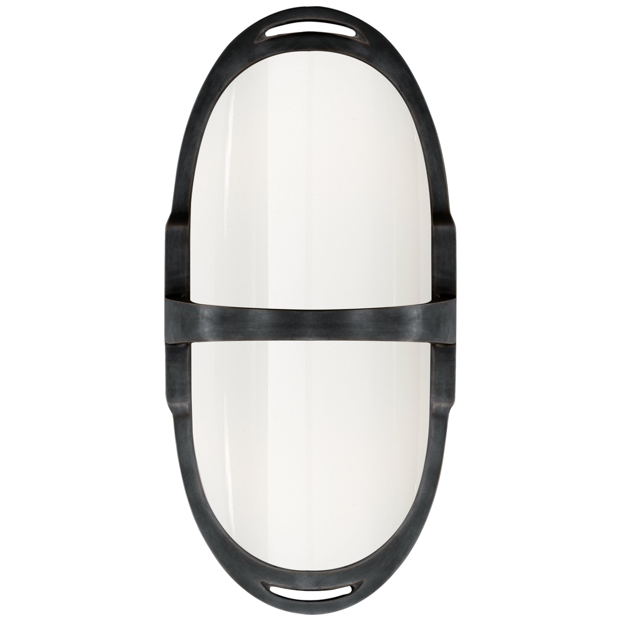 Ralph Lauren Westbury Double Sconce in Bronze with White Glass Wall Light W6" x H12"