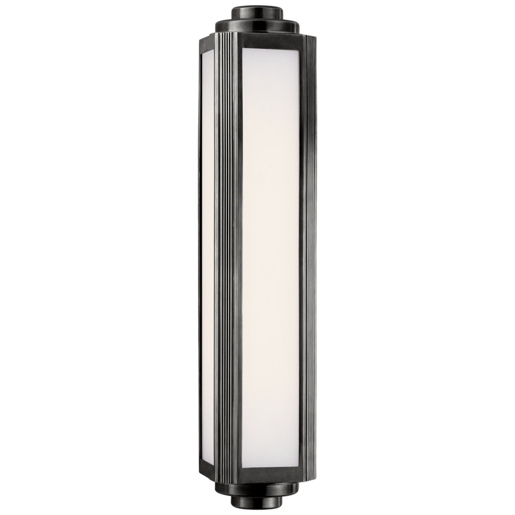 Ralph Lauren Keating Medium Sconce in Bronze with White Glass Wall Light W5" x H23.75"