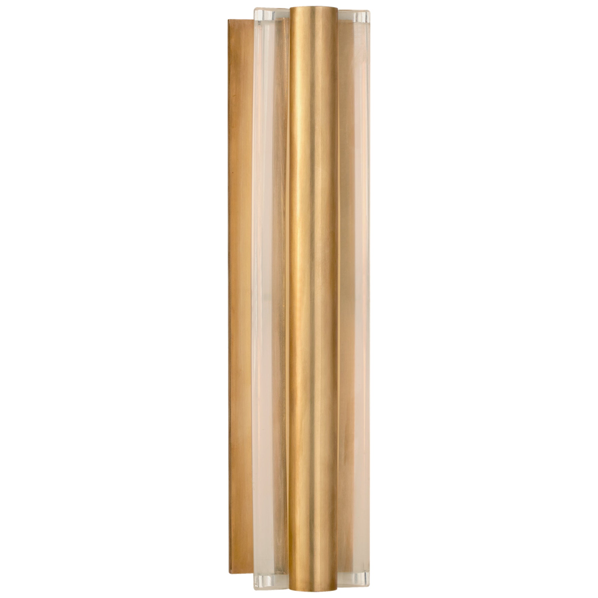 Ralph Lauren Daley Medium Linear Sconce in Natural Brass with Crystal Wall Light W4.25" x H18"