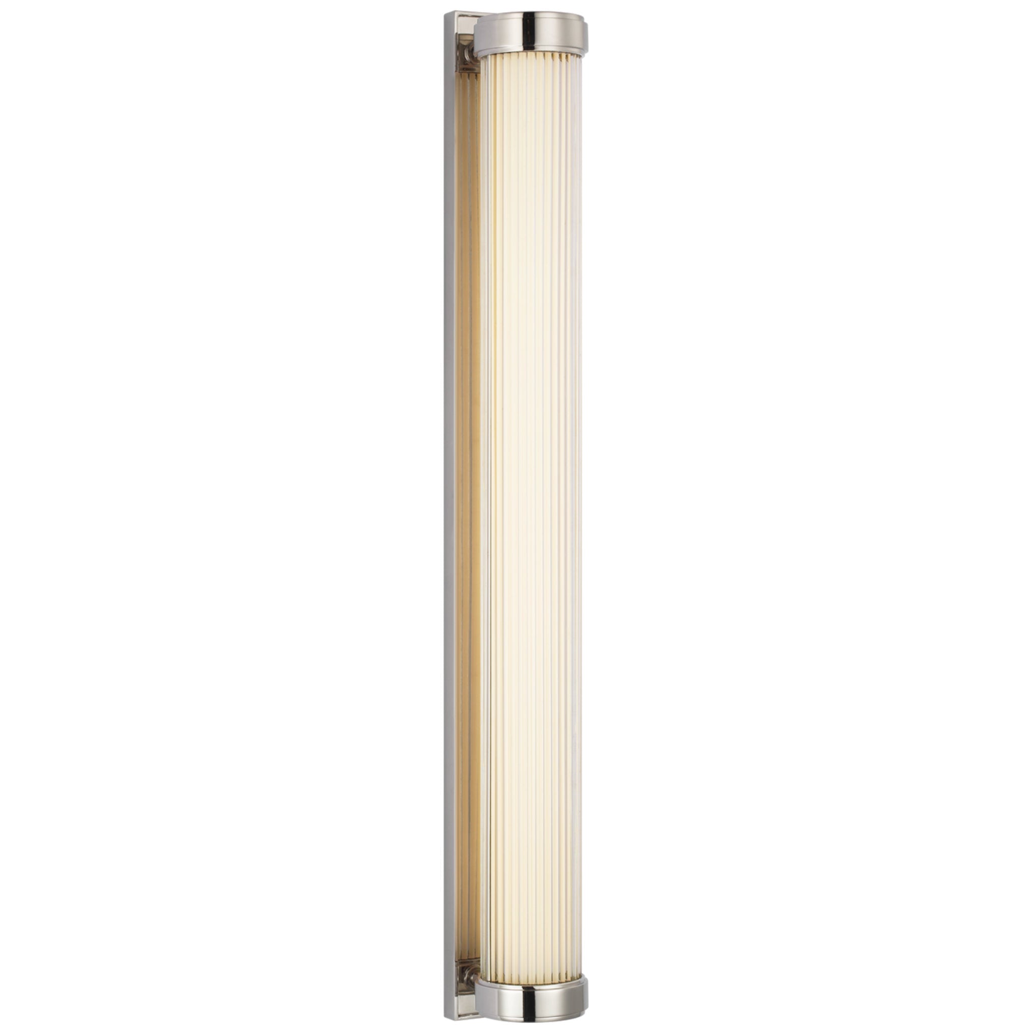Ralph Lauren Ranier 30" Linear Bath Light in Polished Nickel with Clear Glass Rods Wall Light W3.25" x H30"