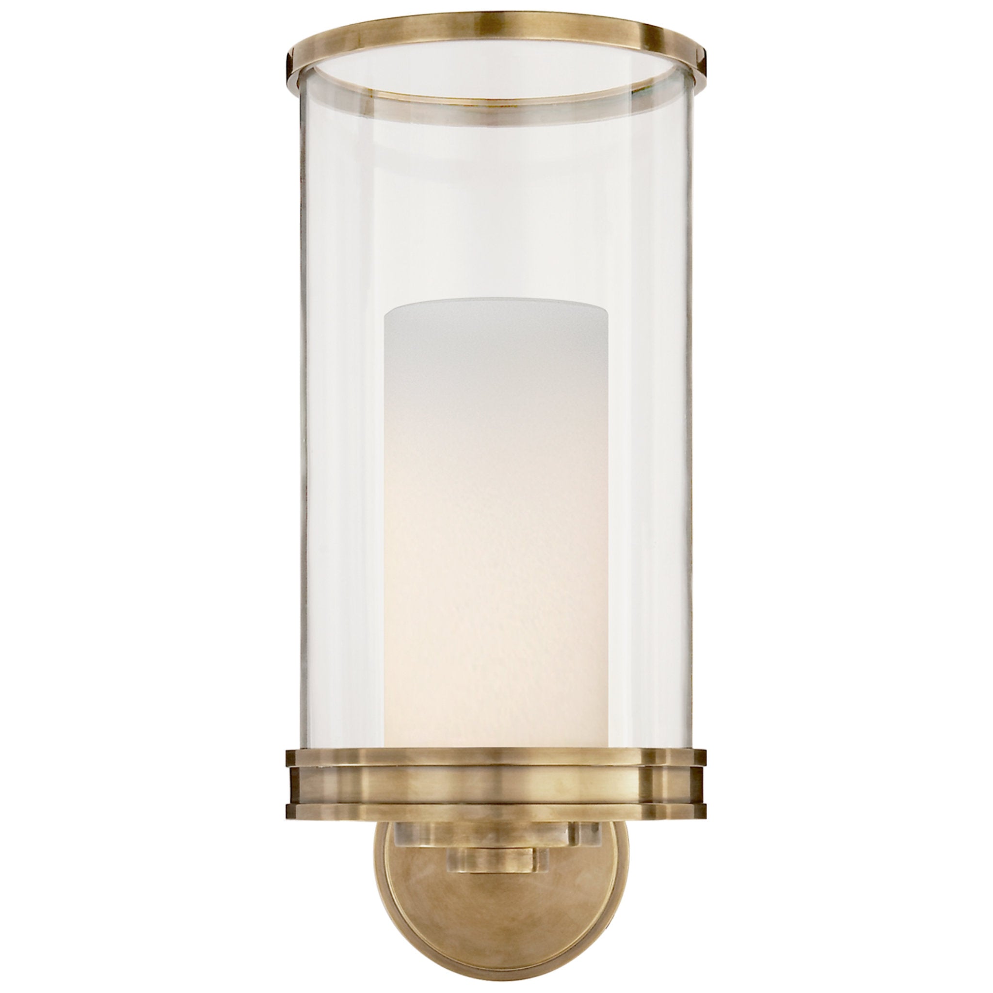 Ralph Lauren Modern Hurricane Sconce in Natural Brass Wall Light W6" x H13"