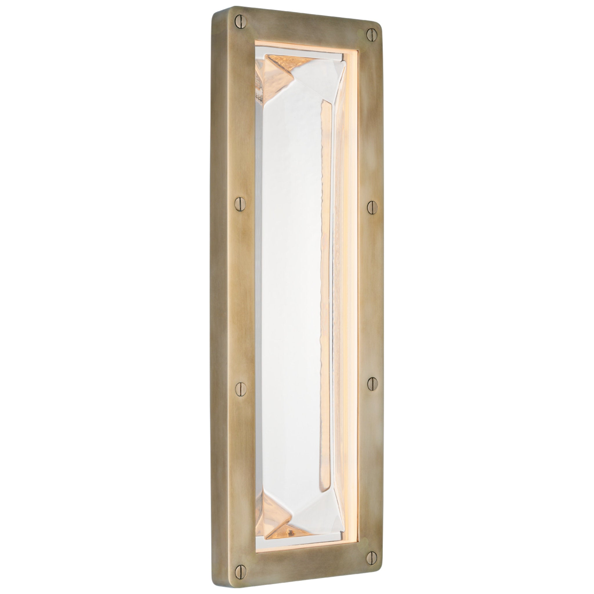 Ralph Lauren Rolland 16" Sconce in Natural Brass and Clear Glass Wall Light W5.75" x H16.75"