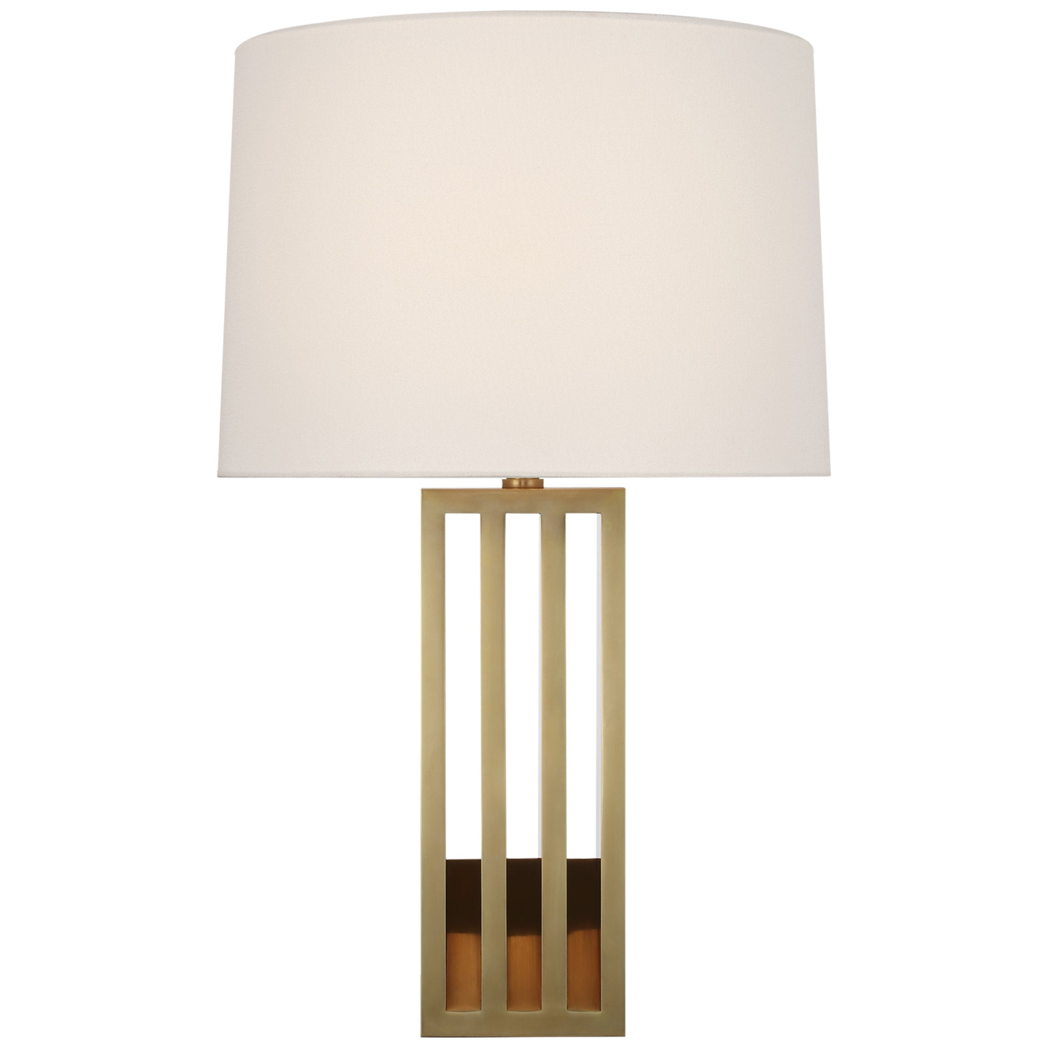 Ralph Lauren Penrose 29" Table Lamp in Natural Brass with White Paper Shade W18" x H28.75"