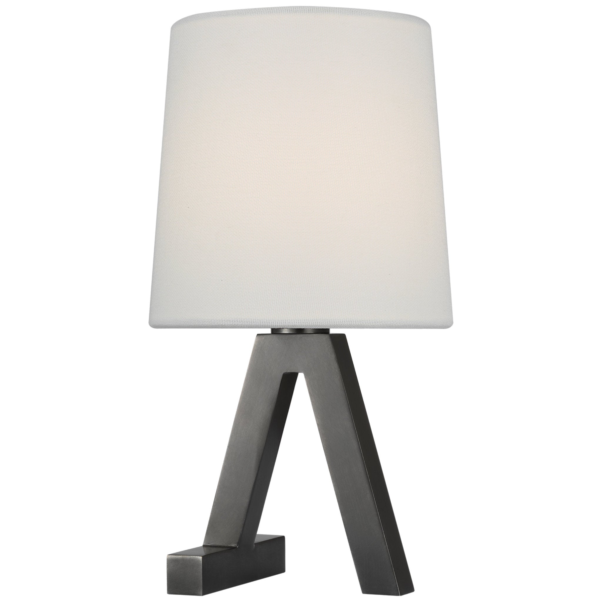Ralph Lauren Hedger 11" Accent Lamp in Bronze with Linen Shade Table Lamp W5.5" x H10.75"