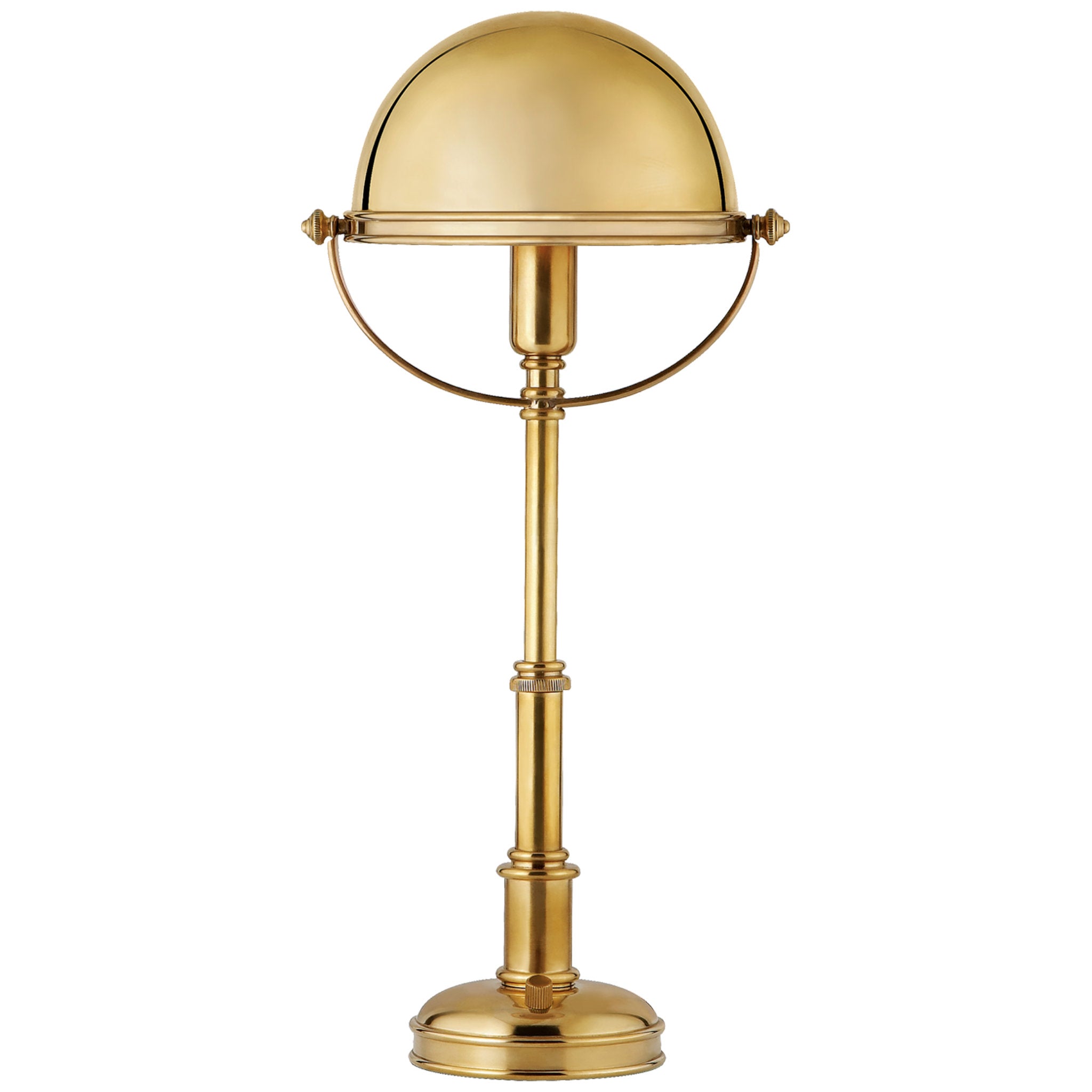 Ralph Lauren Carthage Mini Lamp in Natural Brass Table Lamp W8.75" x H16.25" - 20.25"