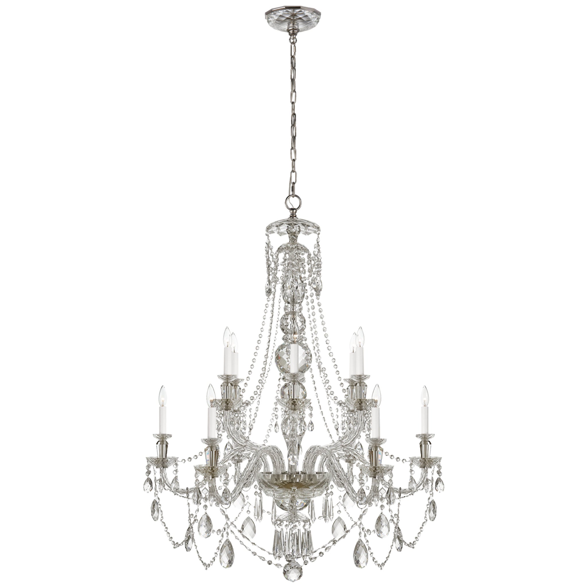 Ralph Lauren Daniela Medium Two-Tier Chandelier in Crystal Ceiling Light W31.25" x H50.25"