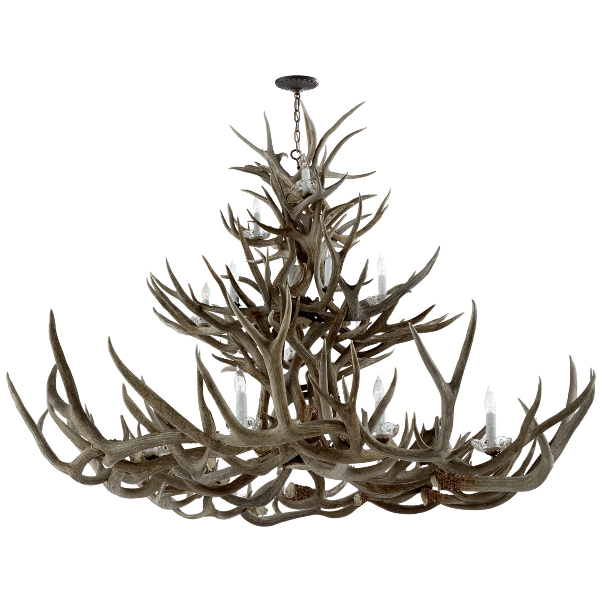 Ralph Lauren Straton Triple Tier Chandelier in Natural Bone Ceiling Light W53" x H56"