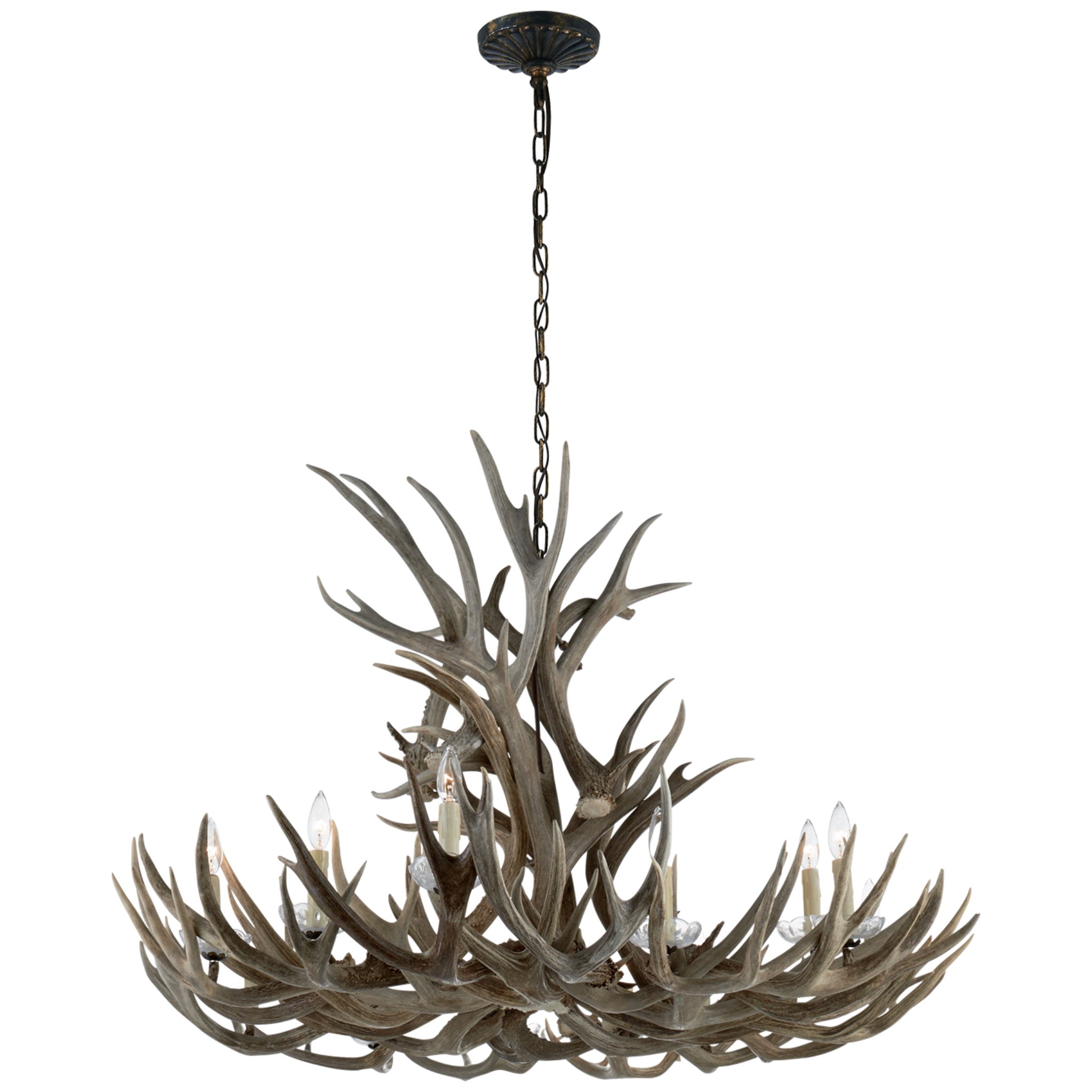 Ralph Lauren Straton Wide Chandelier in Natural Bone Ceiling Light W57" x H35"