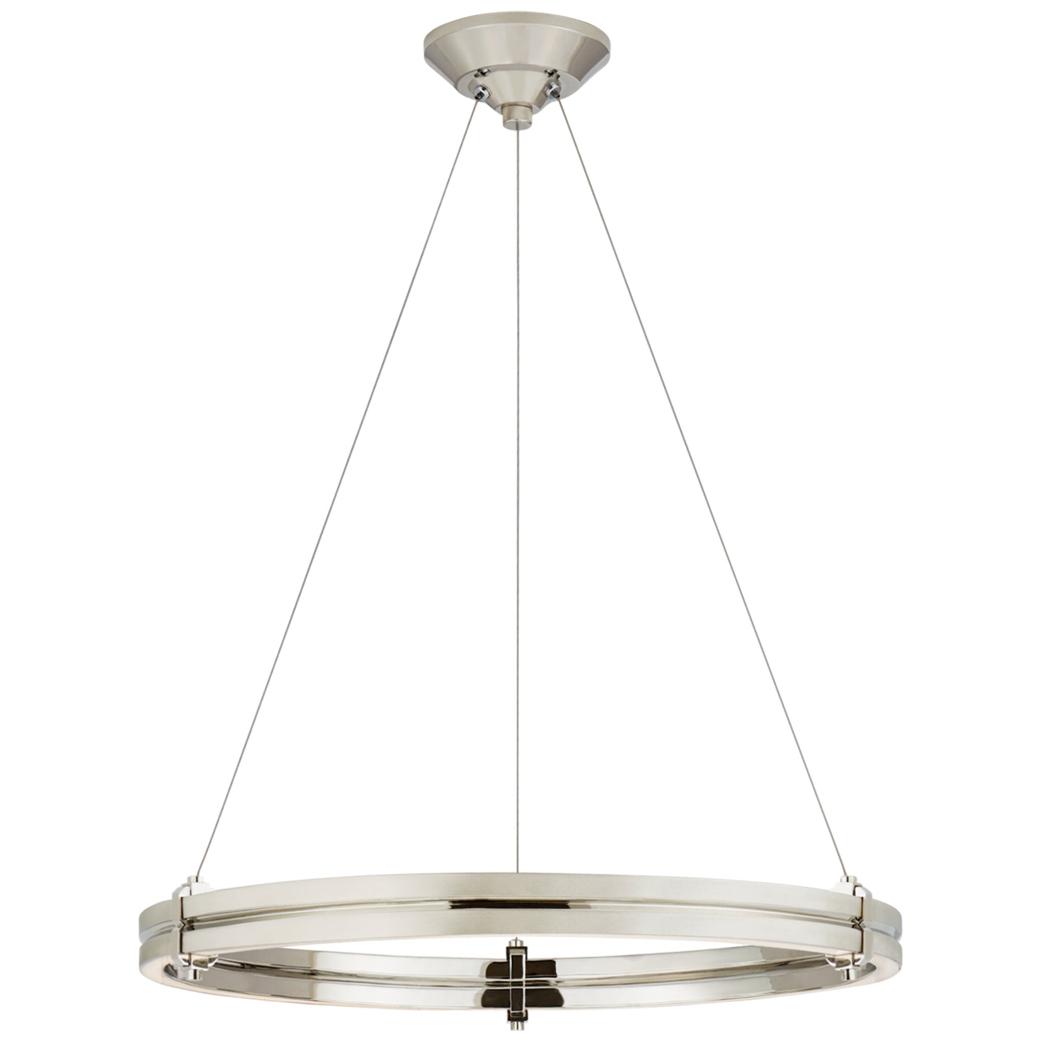 Ralph Lauren Paxton 24" Ring Chandelier in Polished Nickel Ceiling Light W24"