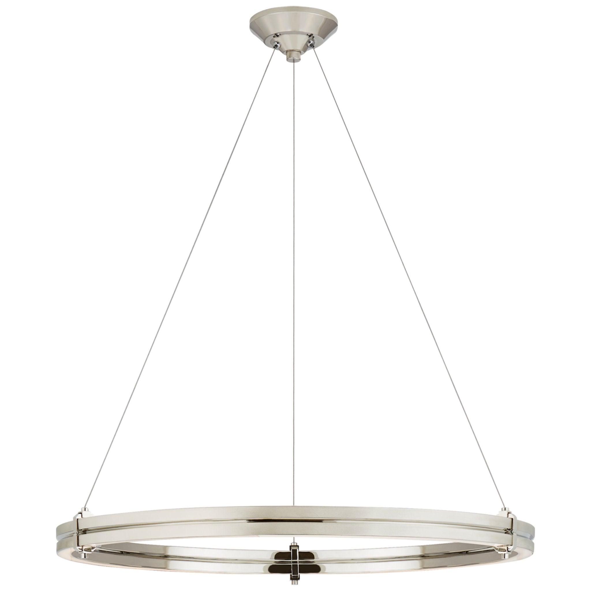 Ralph Lauren Paxton 32" Ring Chandelier in Polished Nickel Ceiling Light W32"