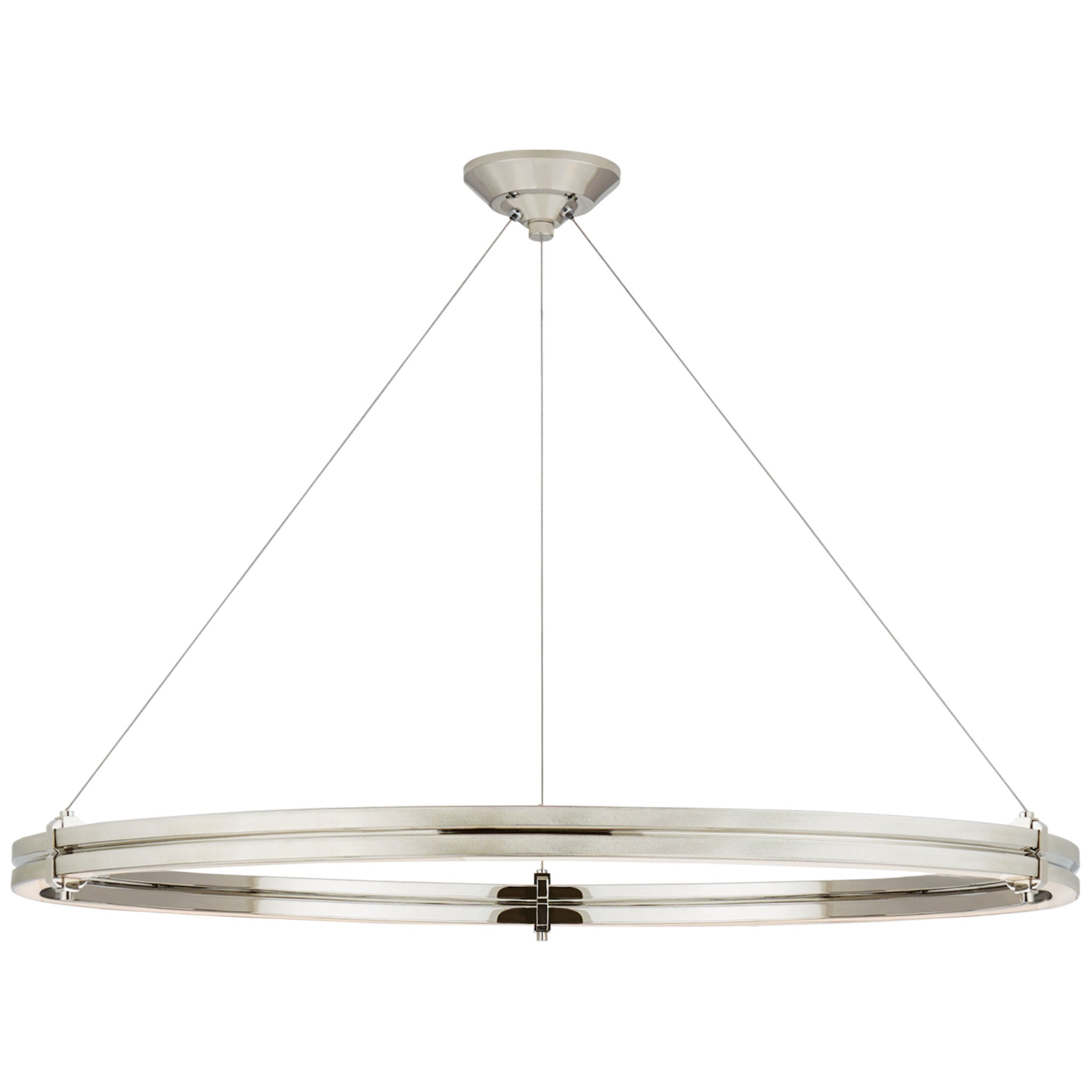 Ralph Lauren Paxton 40" Ring Chandelier in Polished Nickel Ceiling Light W40"