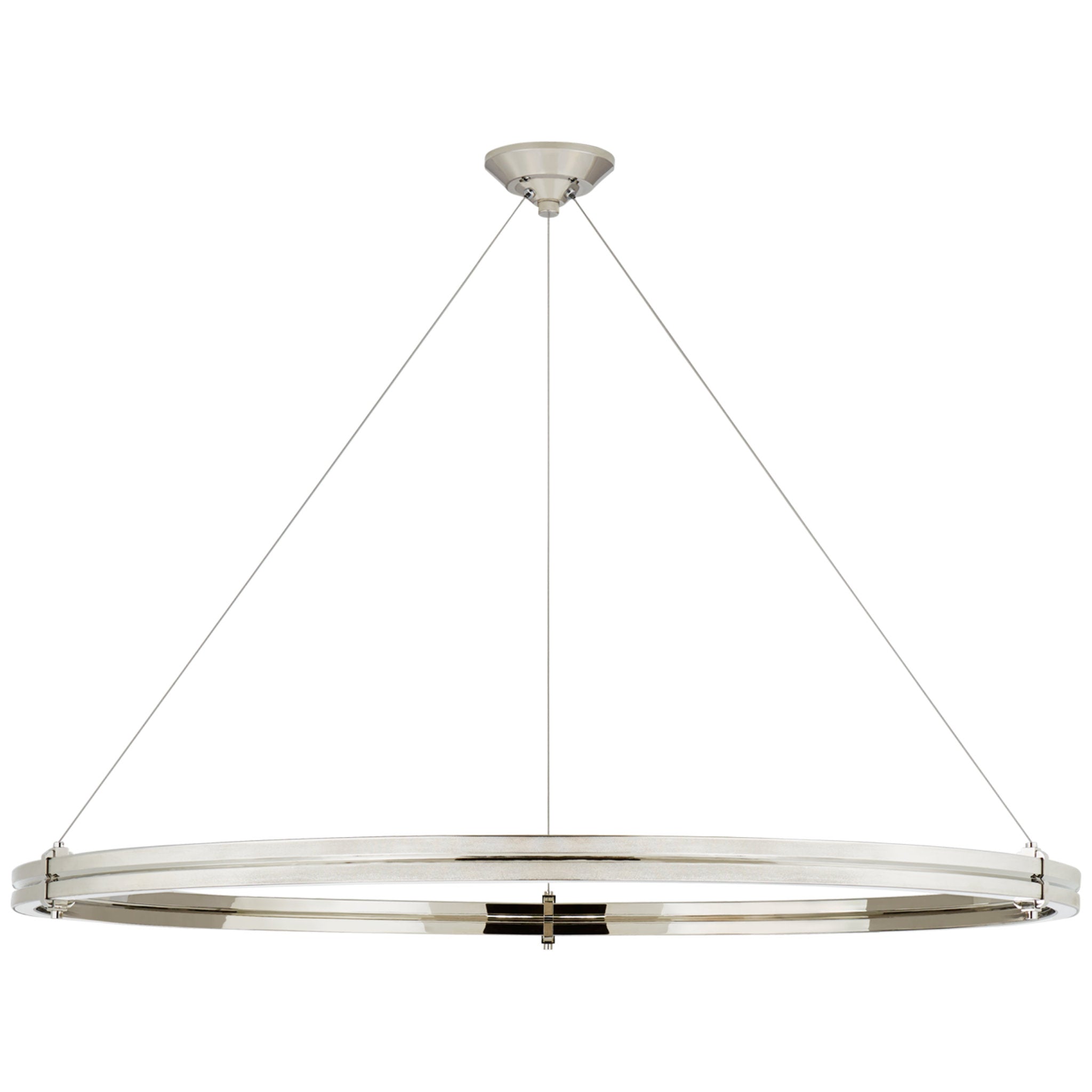 Ralph Lauren Paxton 48" Ring Chandelier in Polished Nickel Ceiling Light W48"