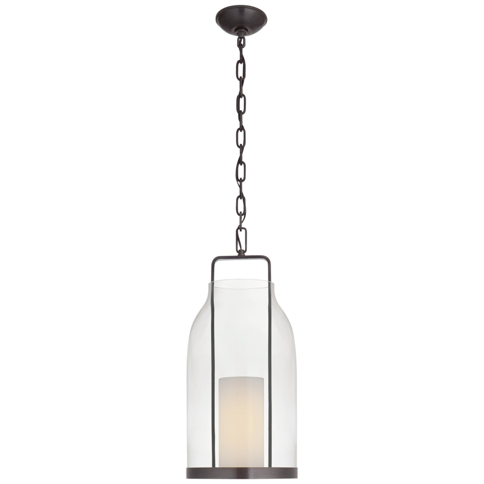 Ralph Lauren Ollie Medium Lantern in Bronze with Clear Glass Outdoor Lighting W12" x H28"